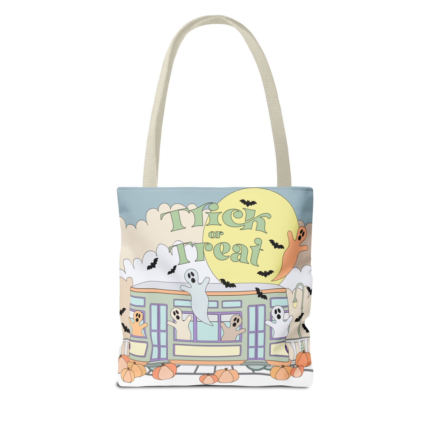 Pastel Blues New Orleans Trick-or-treat Halloween Tote Bag NOLA Kid