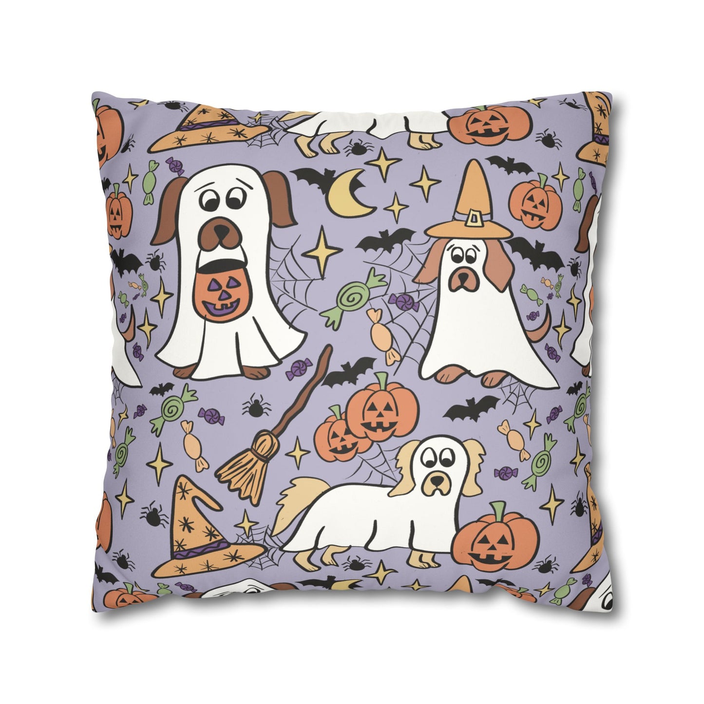 Halloween Dog-Themed Pillowcase: Cozy Home Decor, Pet Lover Gift, Fall Celebration, Cute Cushion Cover, Seasonal Accent