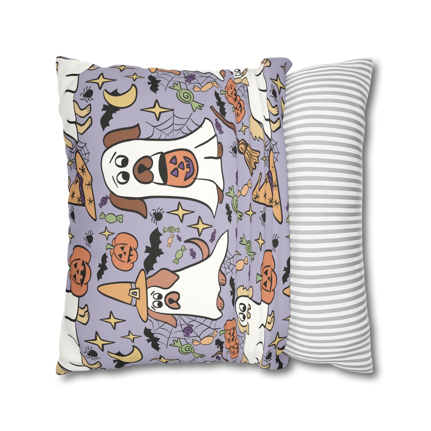 Halloween Dog-Themed Pillowcase: Cozy Home Decor, Pet Lover Gift, Fall Celebration, Cute Cushion Cover, Seasonal Accent