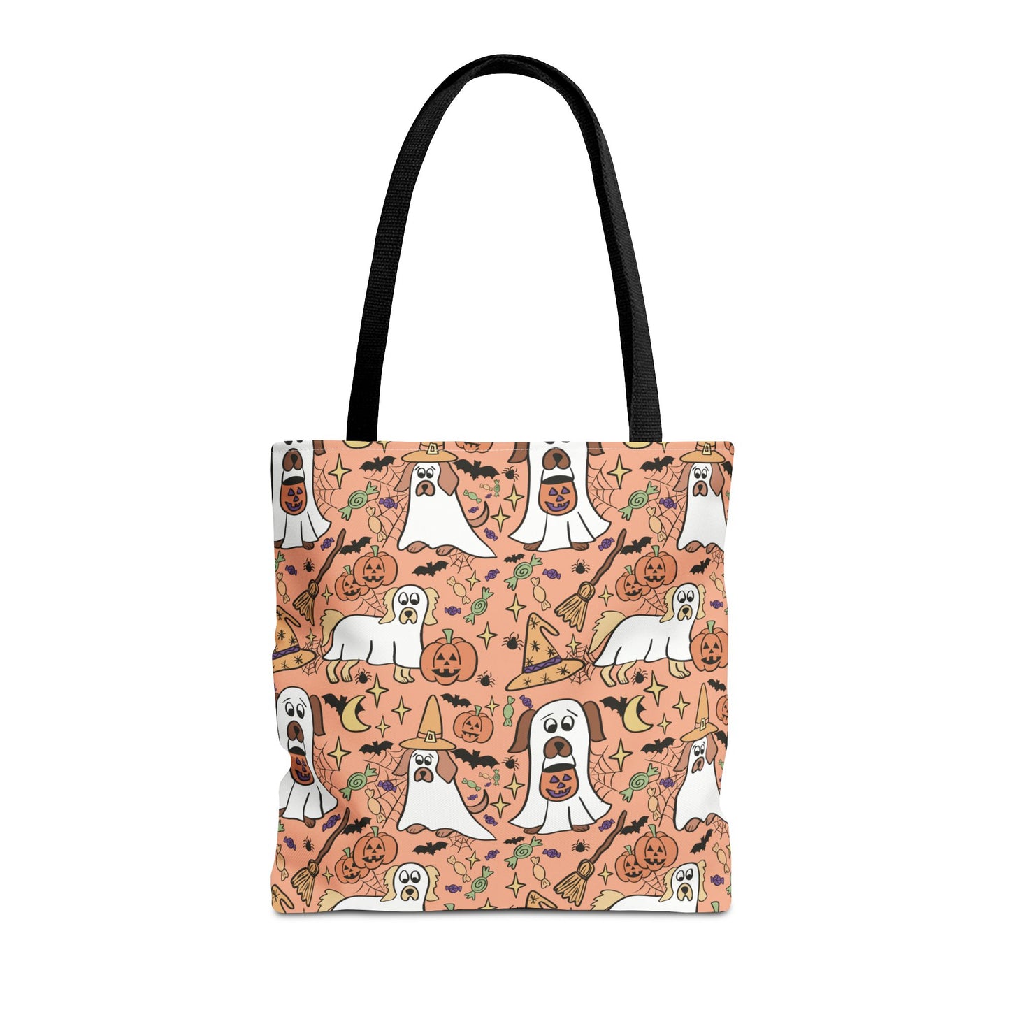 Halloween Dog Lover Tote Bag, Spooky Season Bag, Cute Canine Tote, Gifts for Dog Owners, Halloween Theme Bag