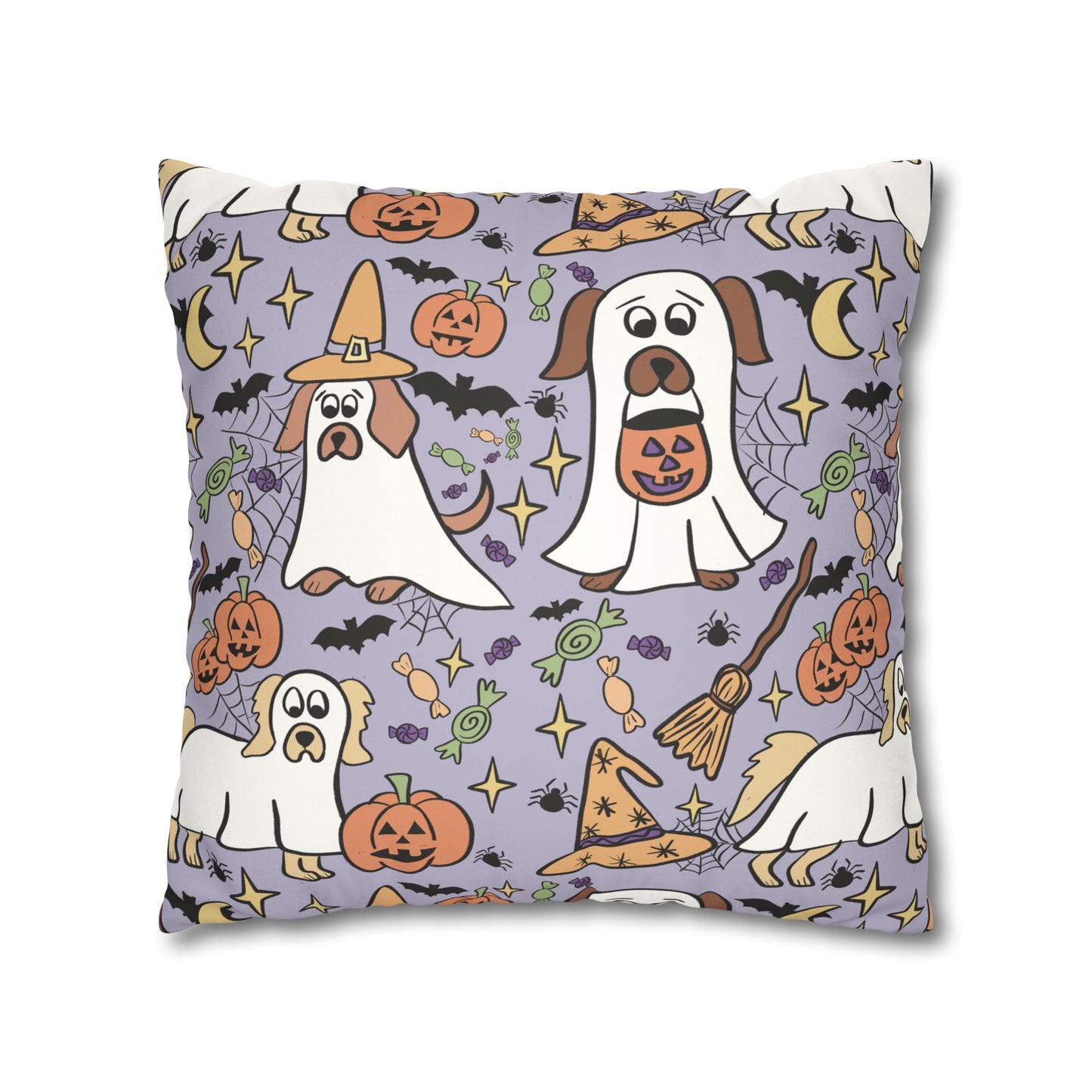 Halloween Dog-Themed Pillowcase: Cozy Home Decor, Pet Lover Gift, Fall Celebration, Cute Cushion Cover, Seasonal Accent