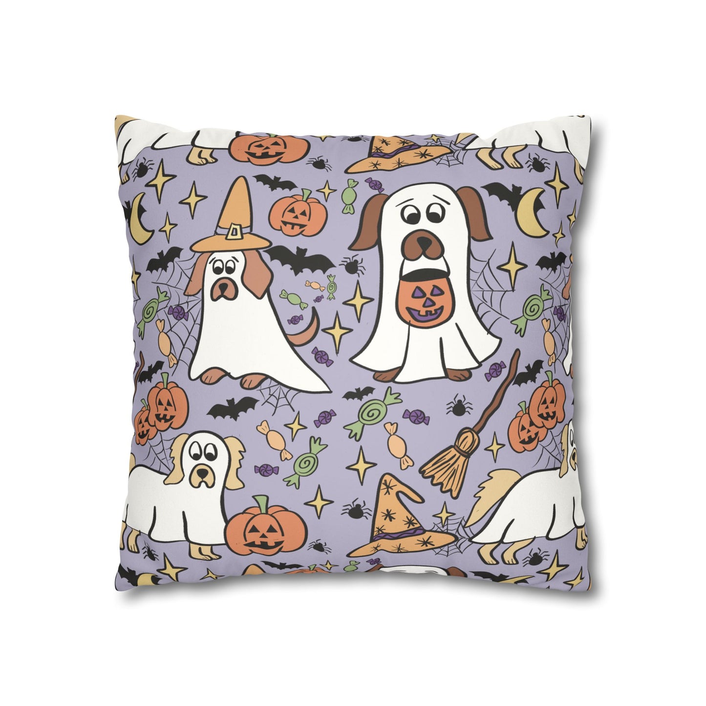 Halloween Dog-Themed Pillowcase: Cozy Home Decor, Pet Lover Gift, Fall Celebration, Cute Cushion Cover, Seasonal Accent