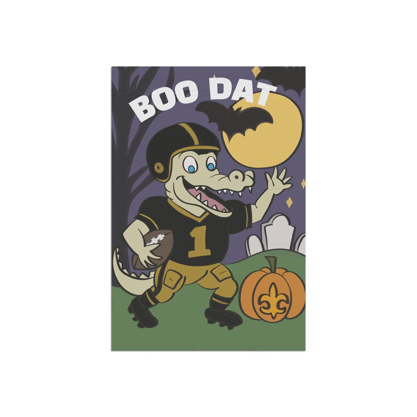 Halloween Garden Banner, Fun Football Decor, Spooky Outdoor Decoration, Trick or Treat Yard Flag, Fall Celebration Banner, Bayou Krewe