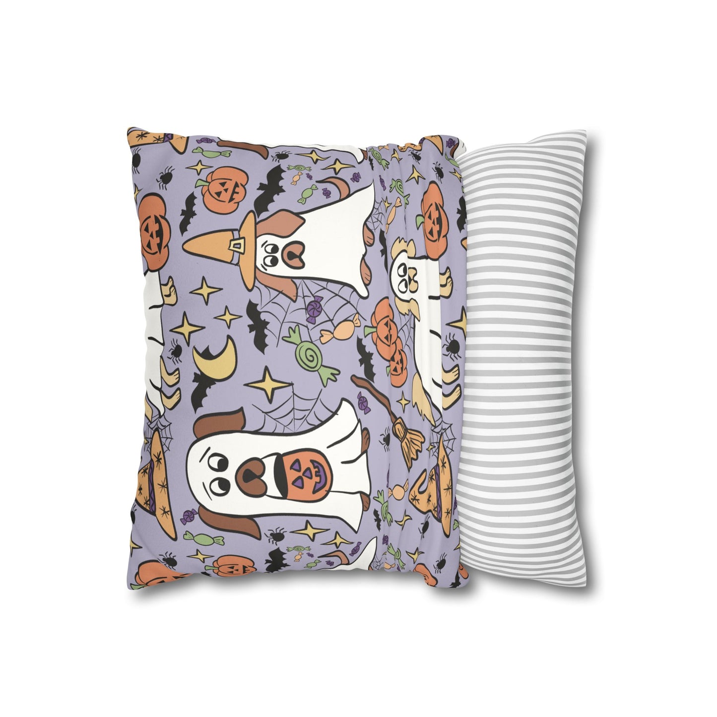 Halloween Dog-Themed Pillowcase: Cozy Home Decor, Pet Lover Gift, Fall Celebration, Cute Cushion Cover, Seasonal Accent