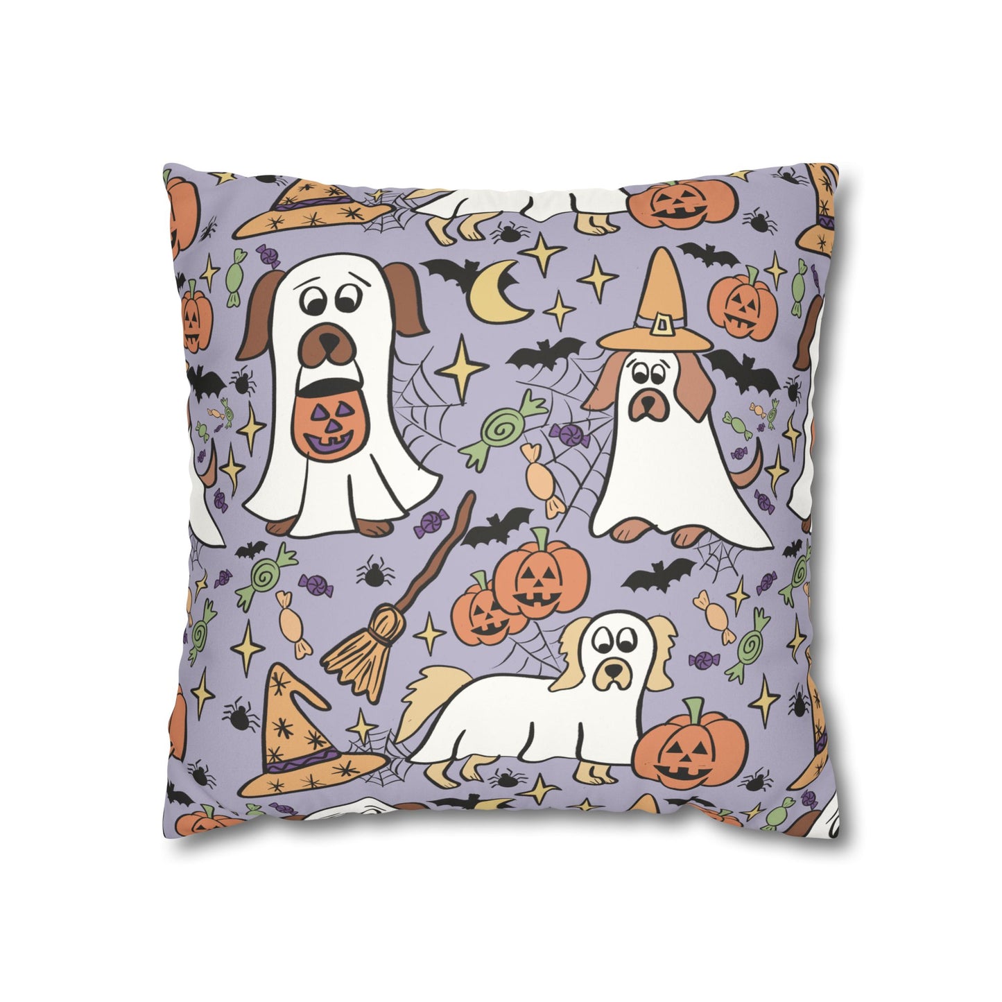 Halloween Dog-Themed Pillowcase: Cozy Home Decor, Pet Lover Gift, Fall Celebration, Cute Cushion Cover, Seasonal Accent
