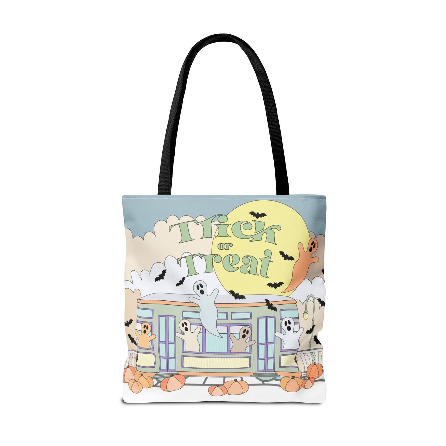 Pastel Blues New Orleans Trick-or-treat Halloween Tote Bag NOLA Kid