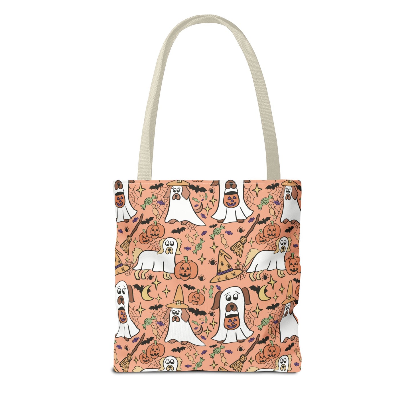 Halloween Dog Lover Tote Bag, Spooky Season Bag, Cute Canine Tote, Gifts for Dog Owners, Halloween Theme Bag