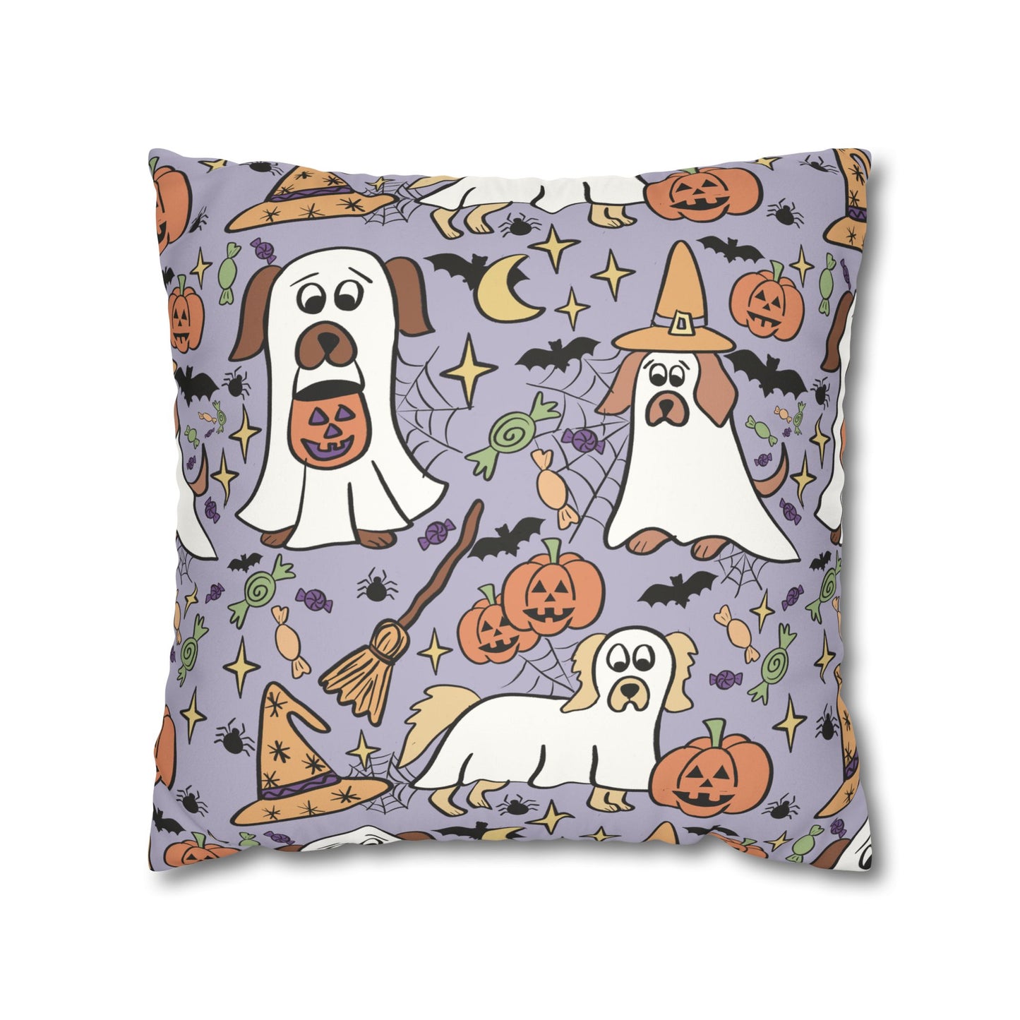 Halloween Dog-Themed Pillowcase: Cozy Home Decor, Pet Lover Gift, Fall Celebration, Cute Cushion Cover, Seasonal Accent