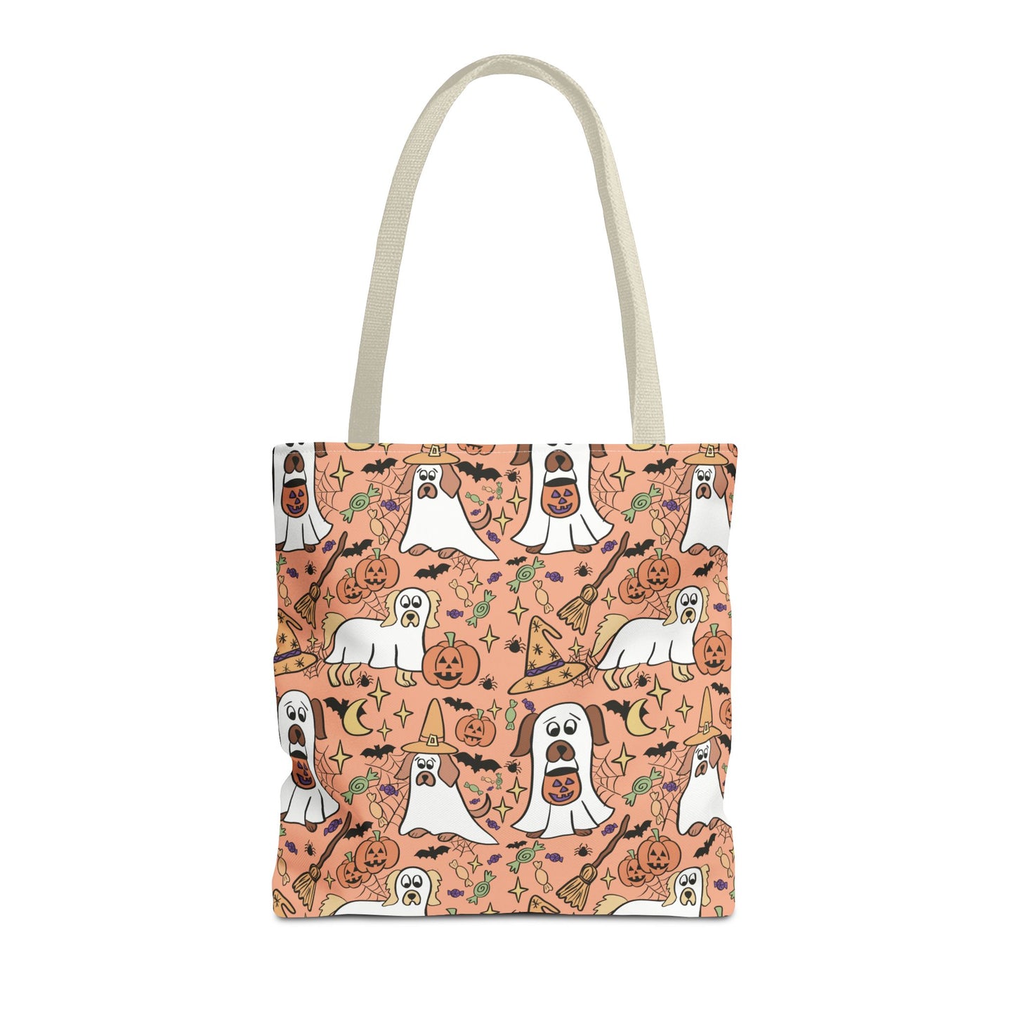 Halloween Dog Lover Tote Bag, Spooky Season Bag, Cute Canine Tote, Gifts for Dog Owners, Halloween Theme Bag