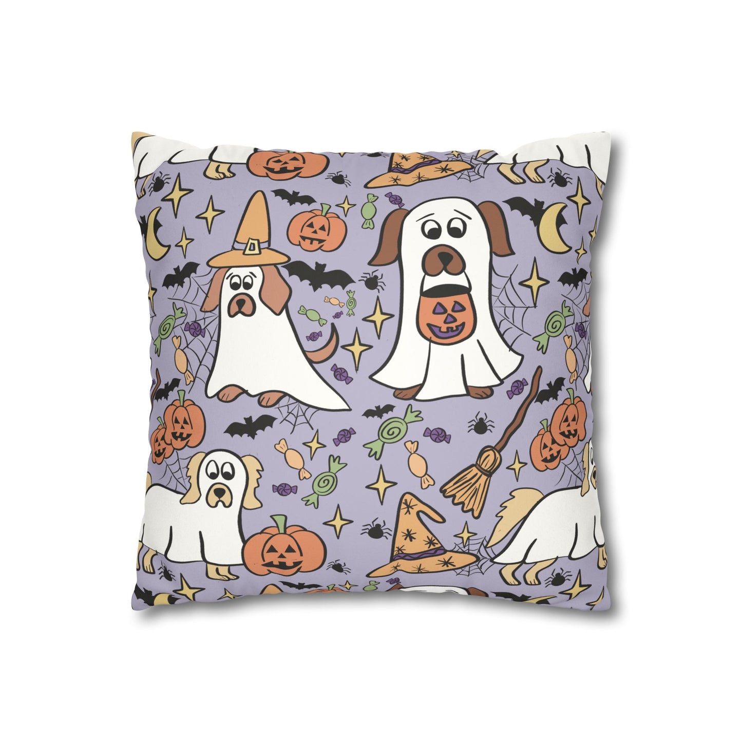 Halloween Dog-Themed Pillowcase: Cozy Home Decor, Pet Lover Gift, Fall Celebration, Cute Cushion Cover, Seasonal Accent