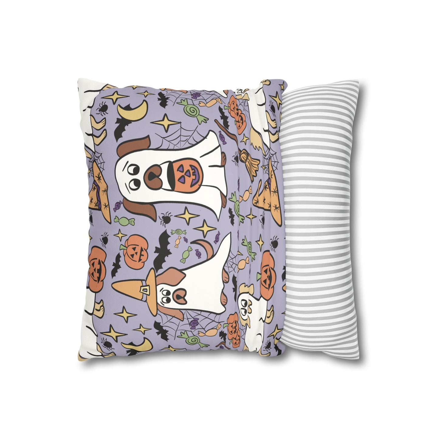 Halloween Dog-Themed Pillowcase: Cozy Home Decor, Pet Lover Gift, Fall Celebration, Cute Cushion Cover, Seasonal Accent