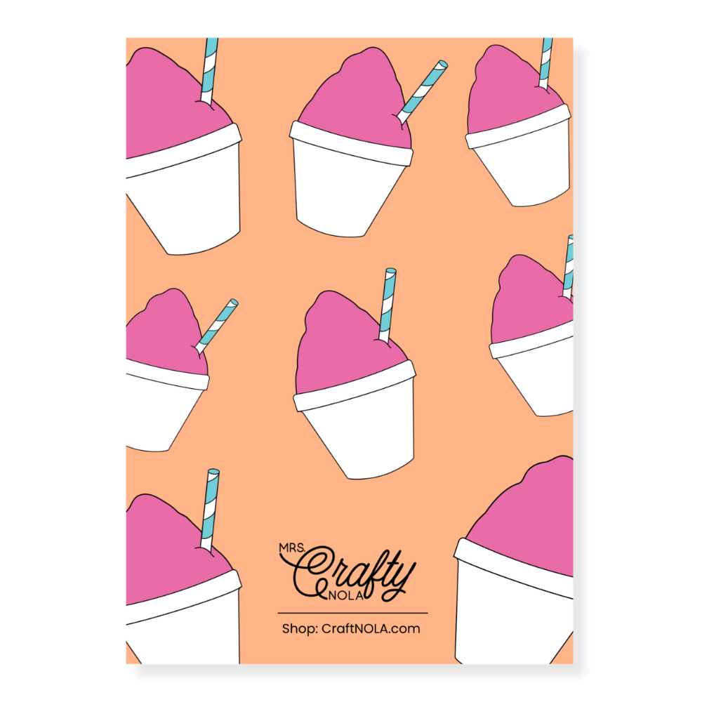 Pink and Orange Snowball Birthday Invitation - Canva Template