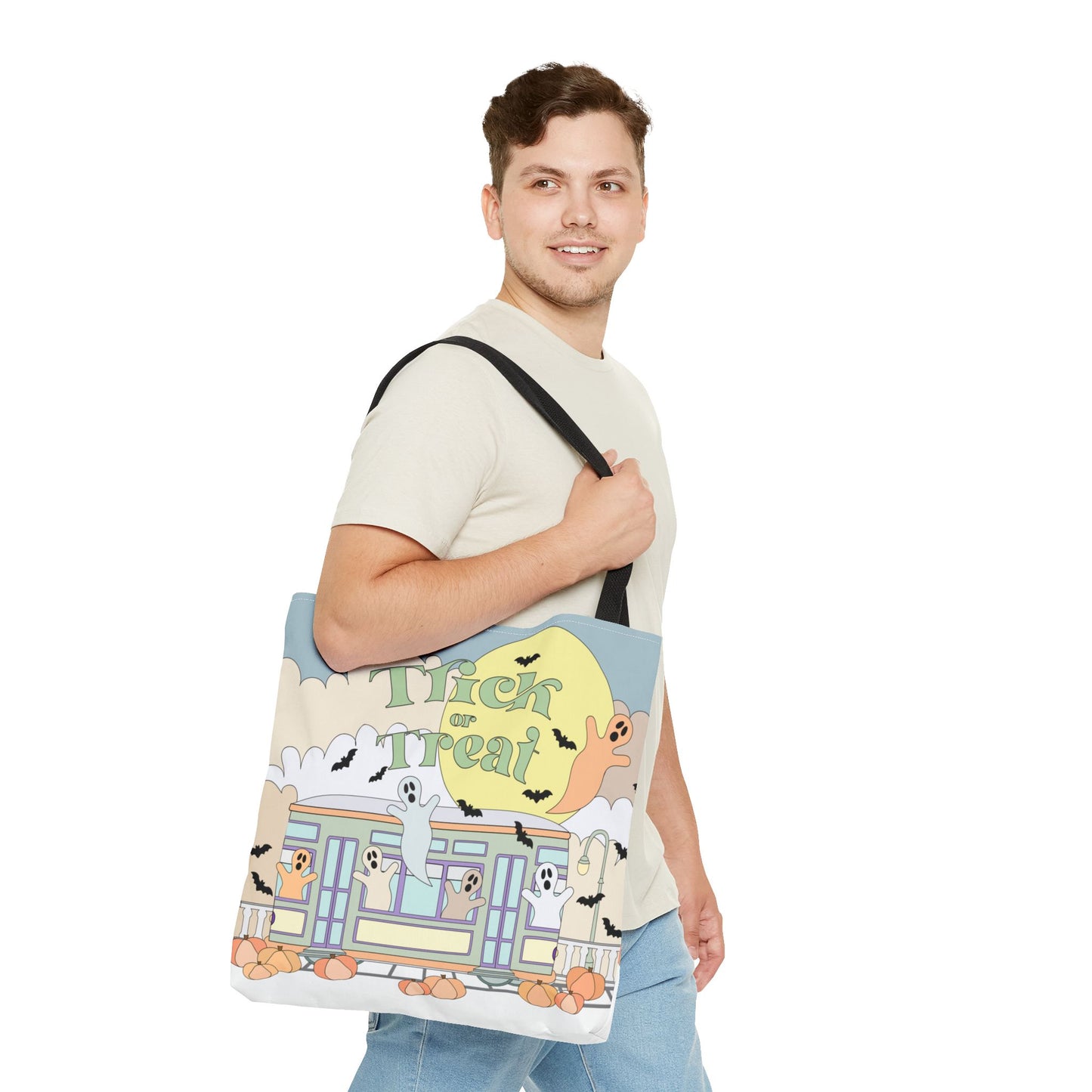 Pastel Blues New Orleans Trick-or-treat Halloween Tote Bag NOLA Kid