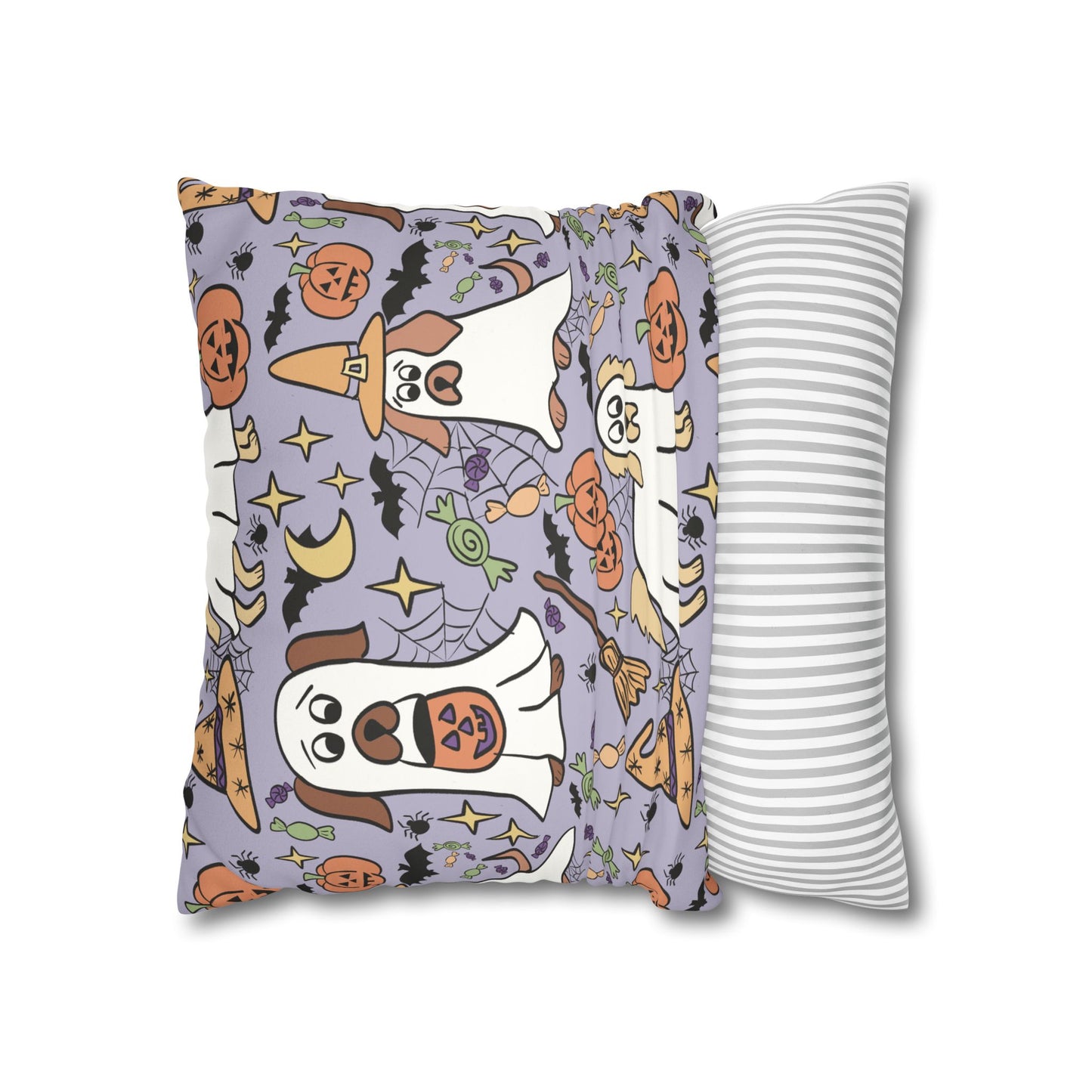 Halloween Dog-Themed Pillowcase: Cozy Home Decor, Pet Lover Gift, Fall Celebration, Cute Cushion Cover, Seasonal Accent