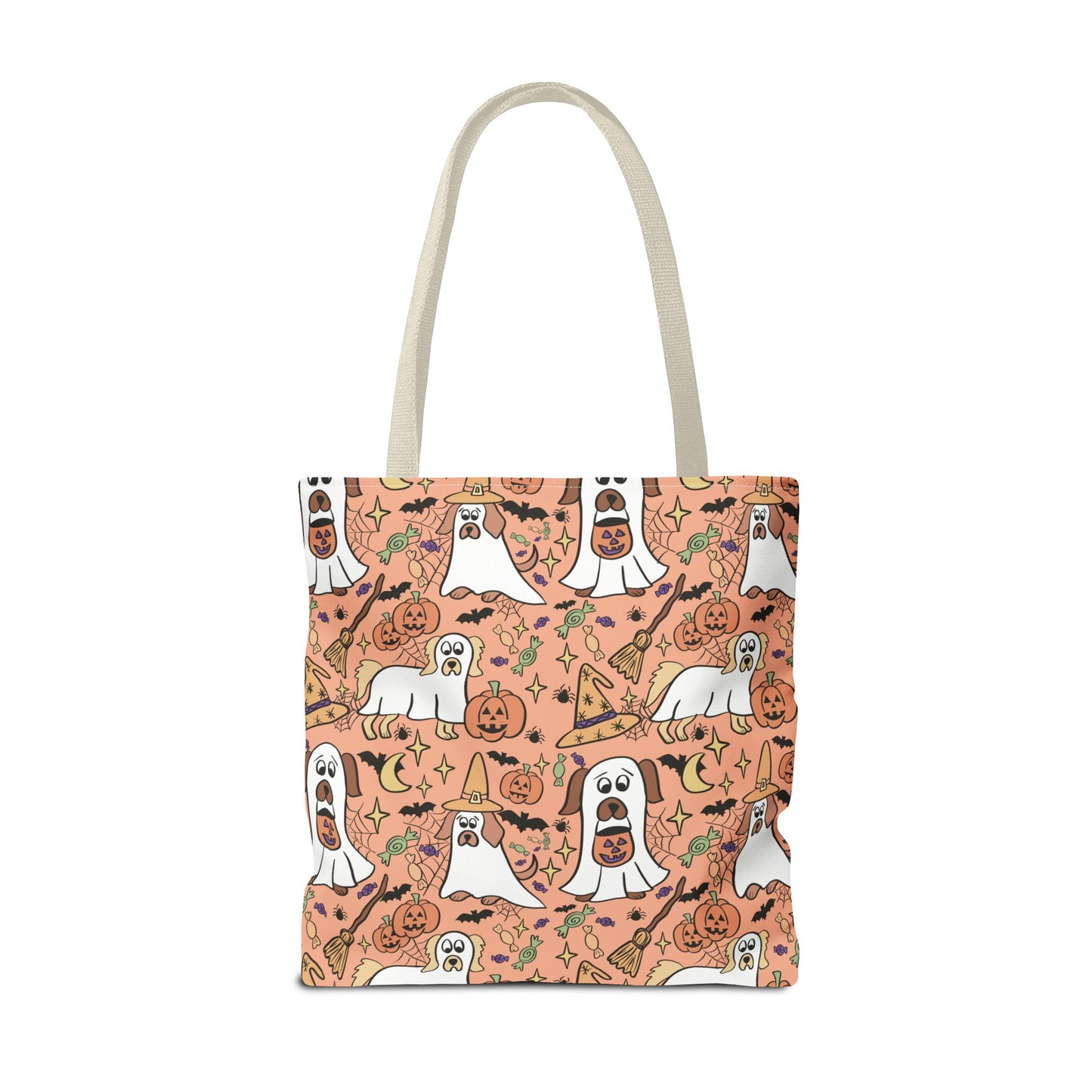 Halloween Dog Lover Tote Bag, Spooky Season Bag, Cute Canine Tote, Gifts for Dog Owners, Halloween Theme Bag