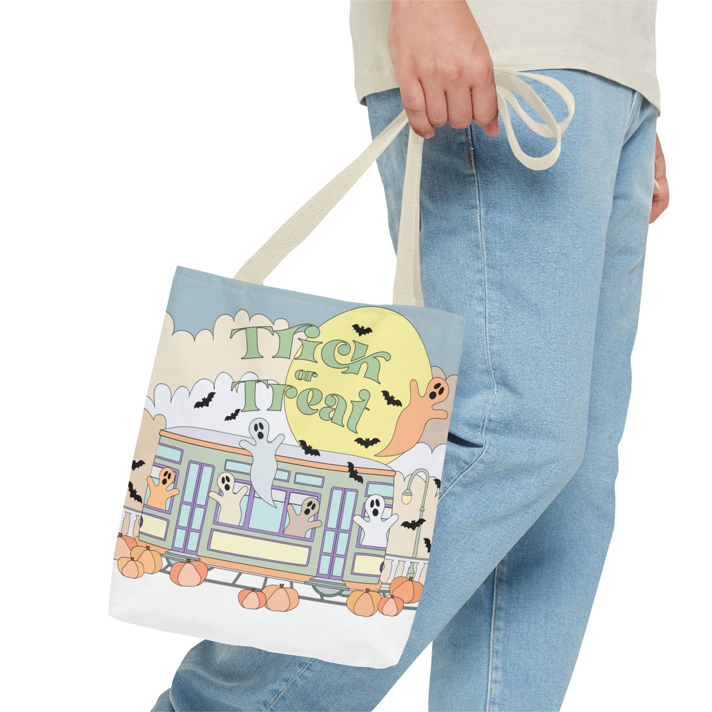 Pastel Blues New Orleans Trick-or-treat Halloween Tote Bag NOLA Kid