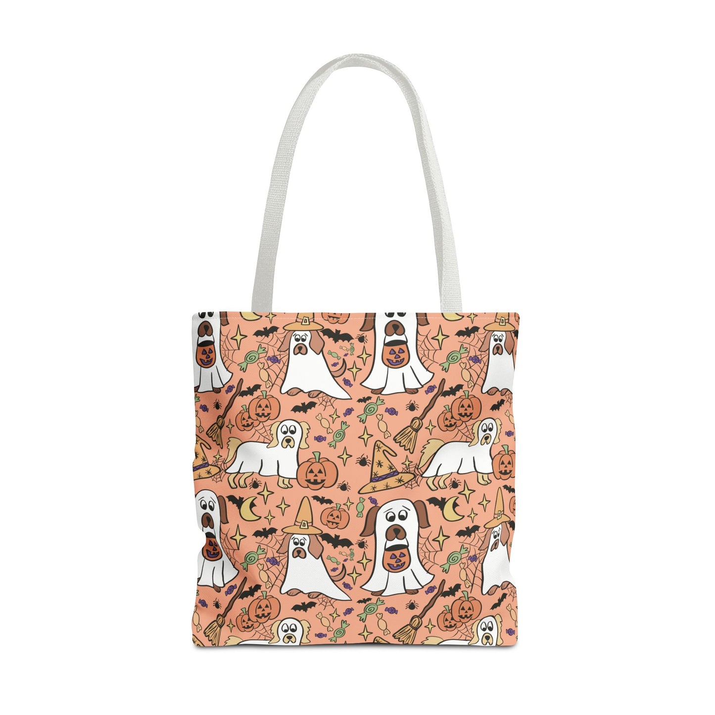 Halloween Dog Lover Tote Bag, Spooky Season Bag, Cute Canine Tote, Gifts for Dog Owners, Halloween Theme Bag