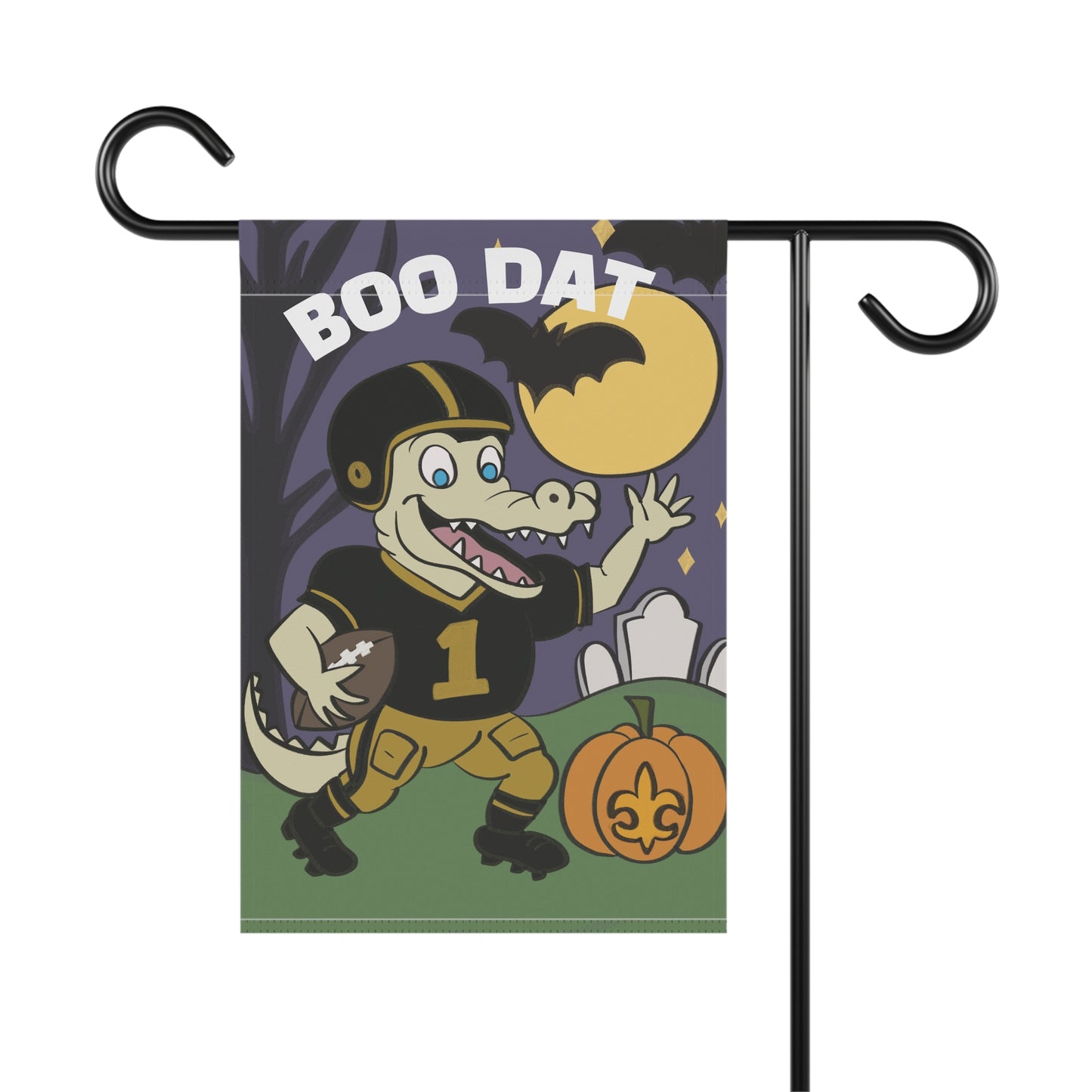 Halloween Garden Banner, Fun Football Decor, Spooky Outdoor Decoration, Trick or Treat Yard Flag, Fall Celebration Banner, Bayou Krewe