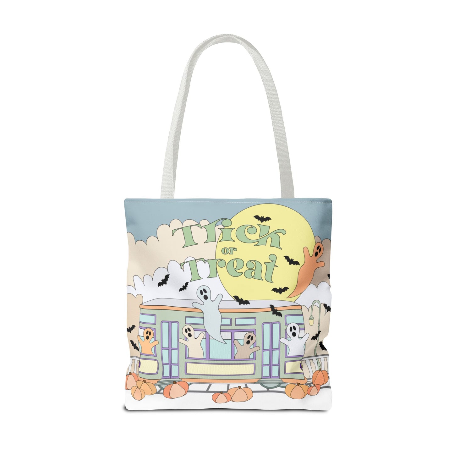Pastel Blues New Orleans Trick-or-treat Halloween Tote Bag NOLA Kid