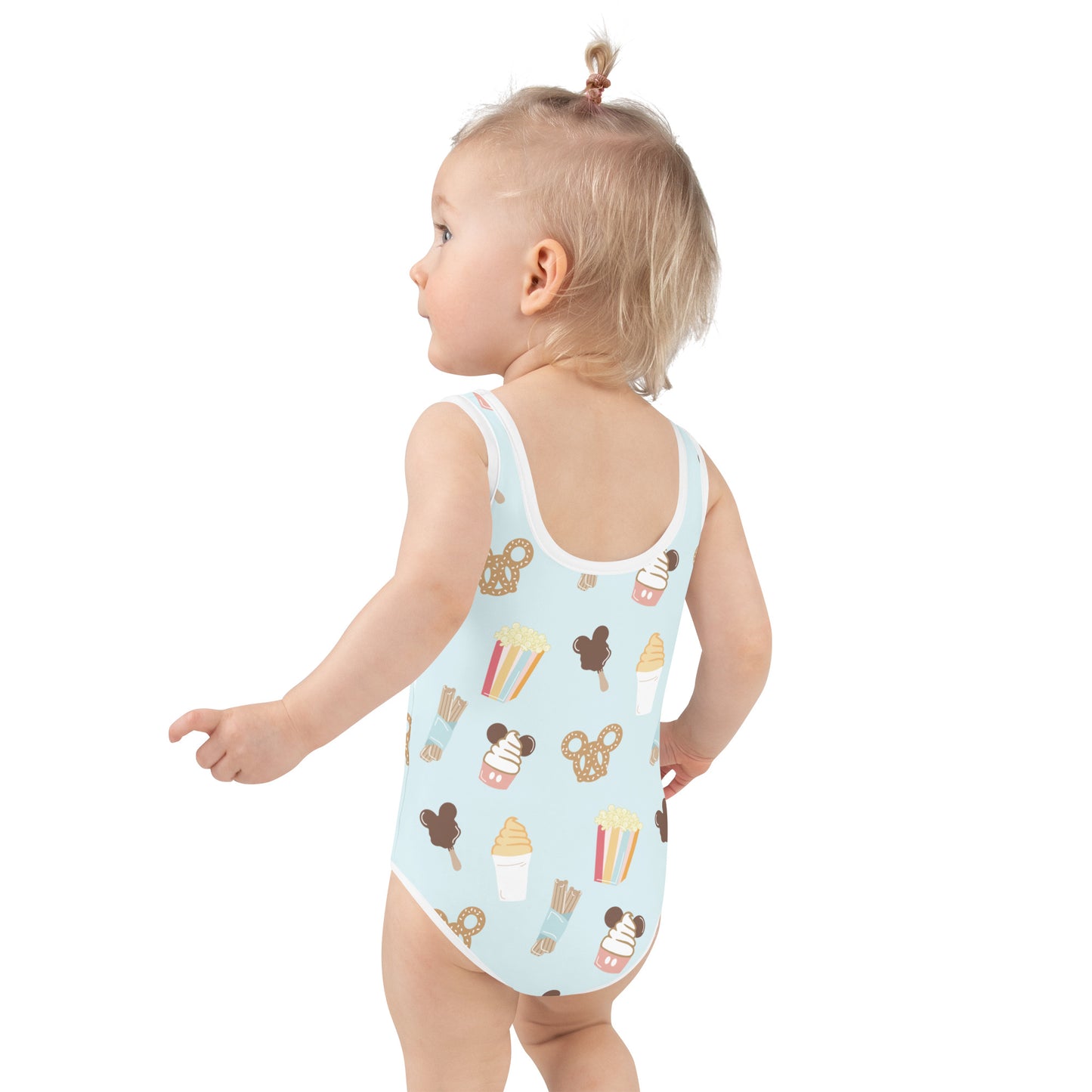 Here for the snacks All-Over Print Kids Swimsuit