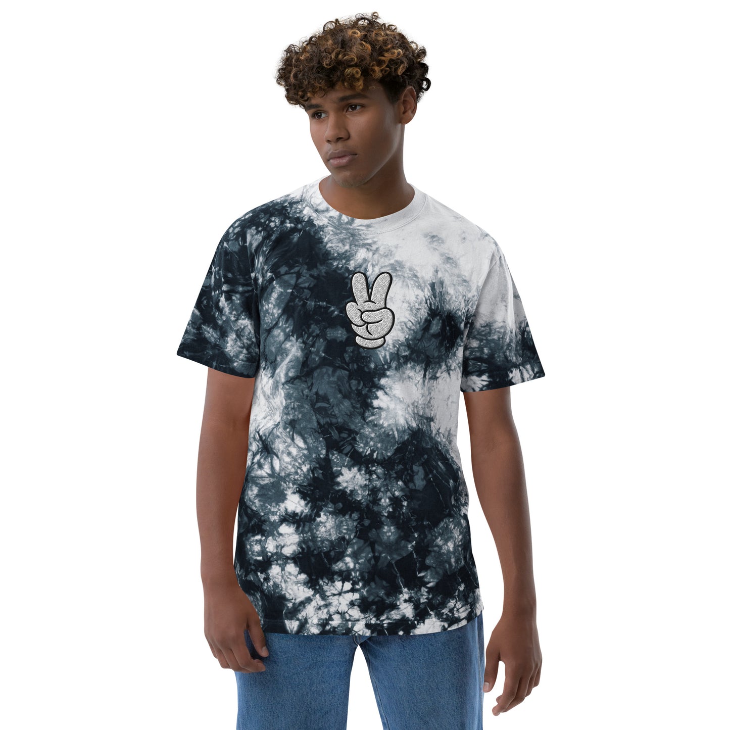 Peace Sign Oversized tie-dye t-shirt
