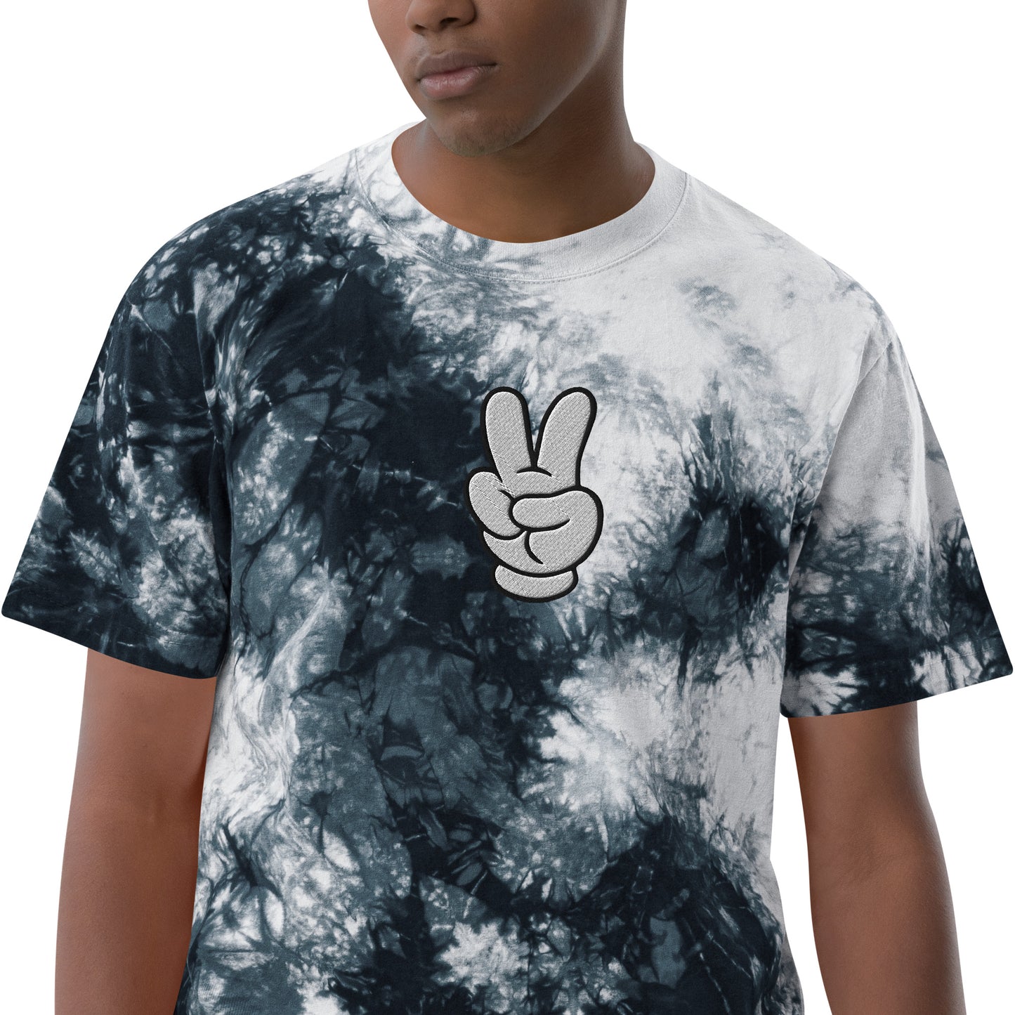Peace Sign Oversized tie-dye t-shirt