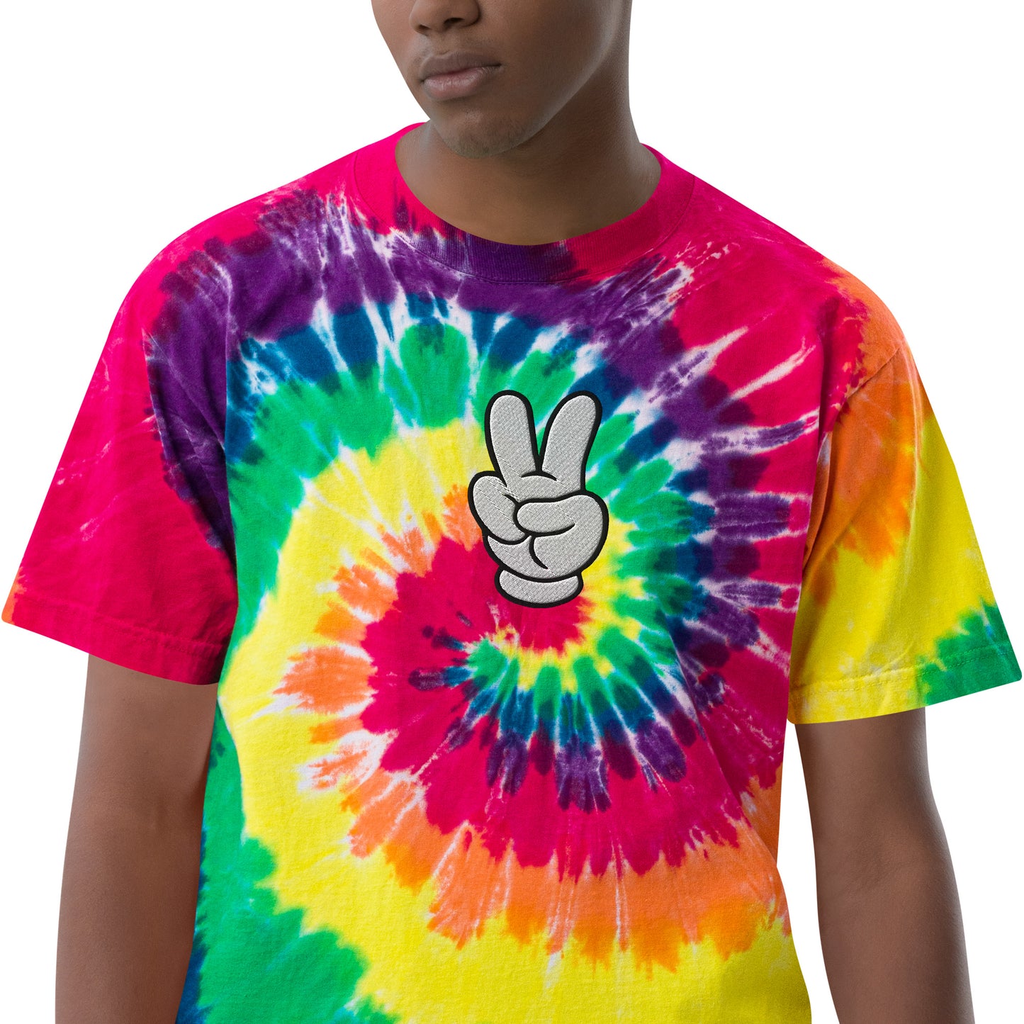 Peace Sign Oversized tie-dye t-shirt