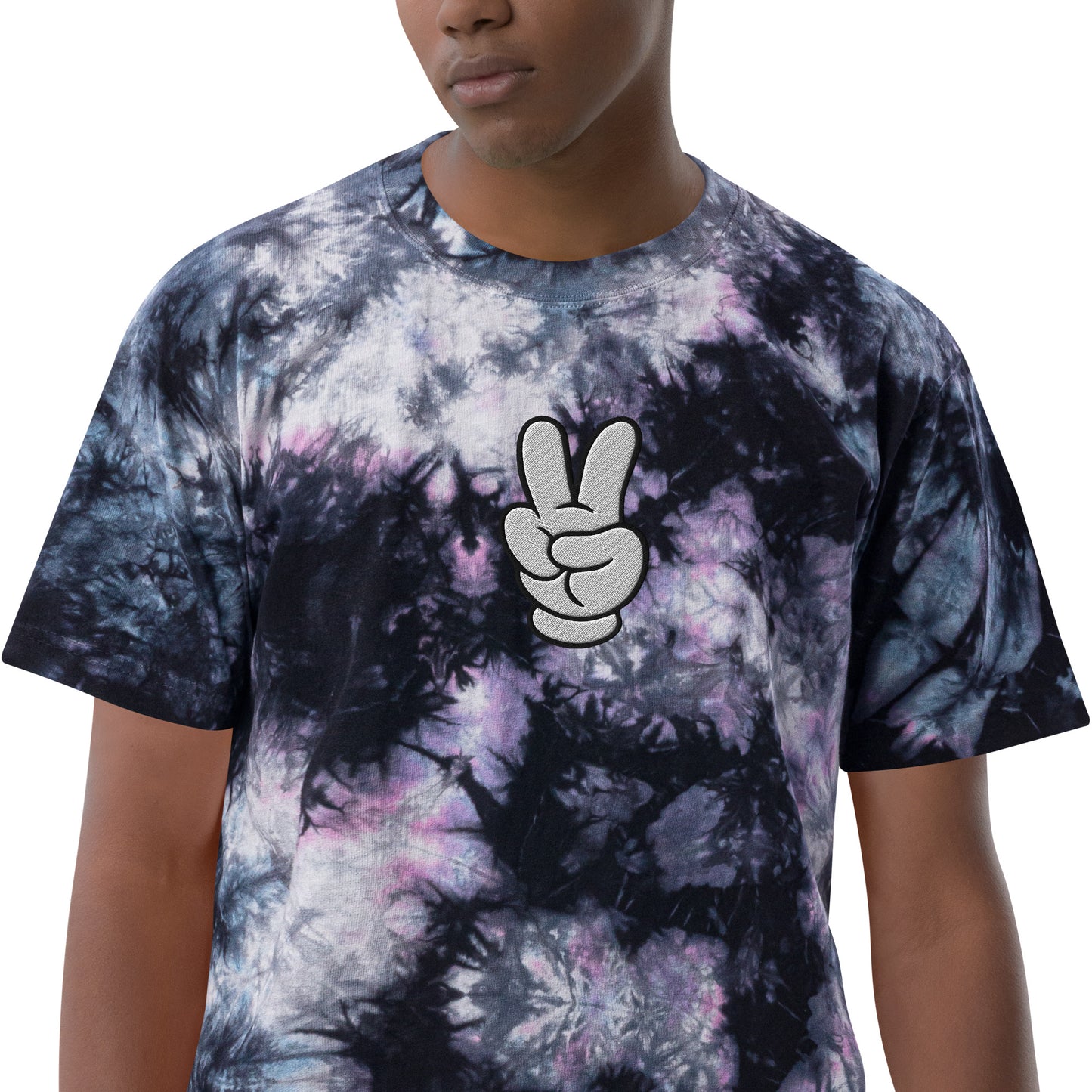 Peace Sign Oversized tie-dye t-shirt