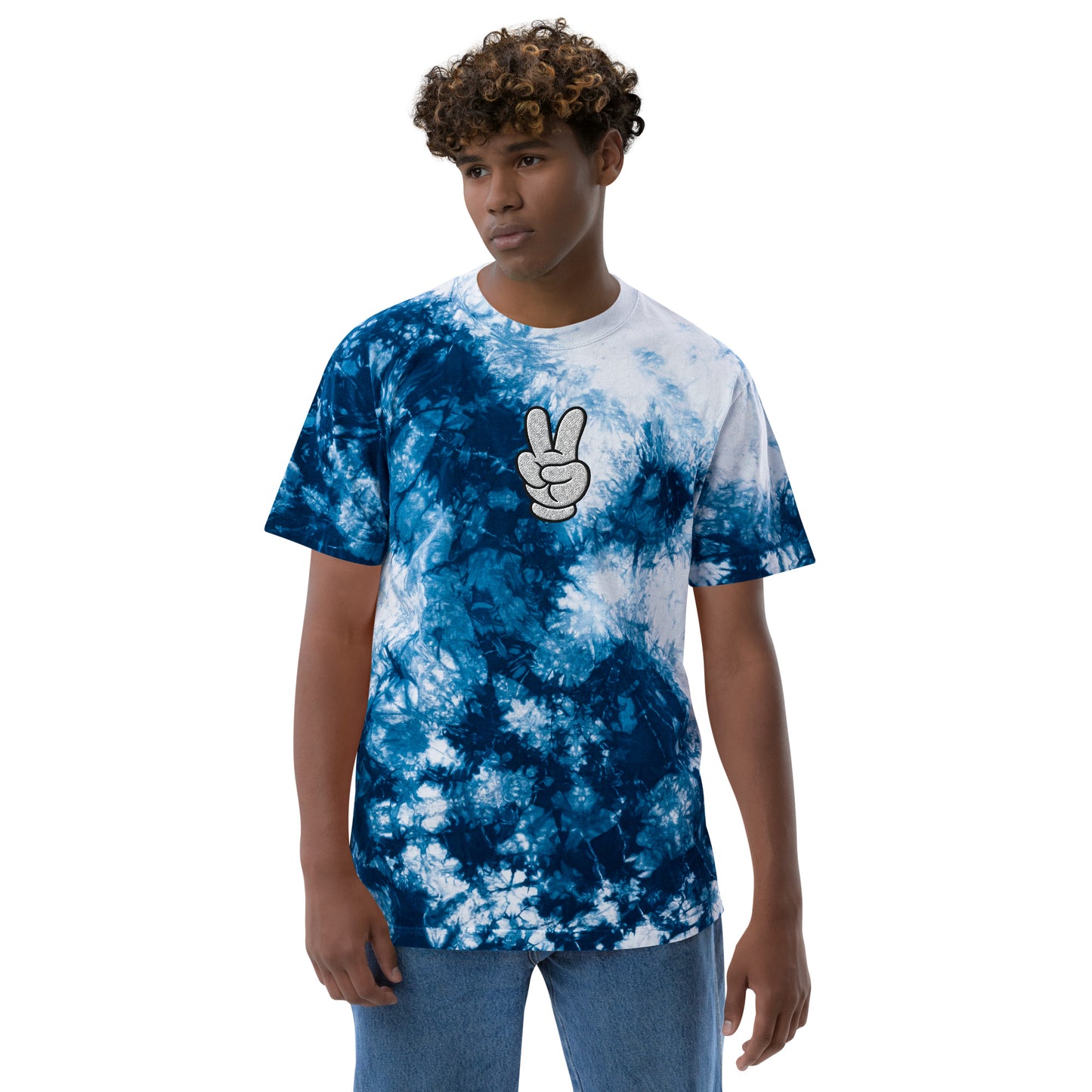 Peace Sign Oversized tie-dye t-shirt