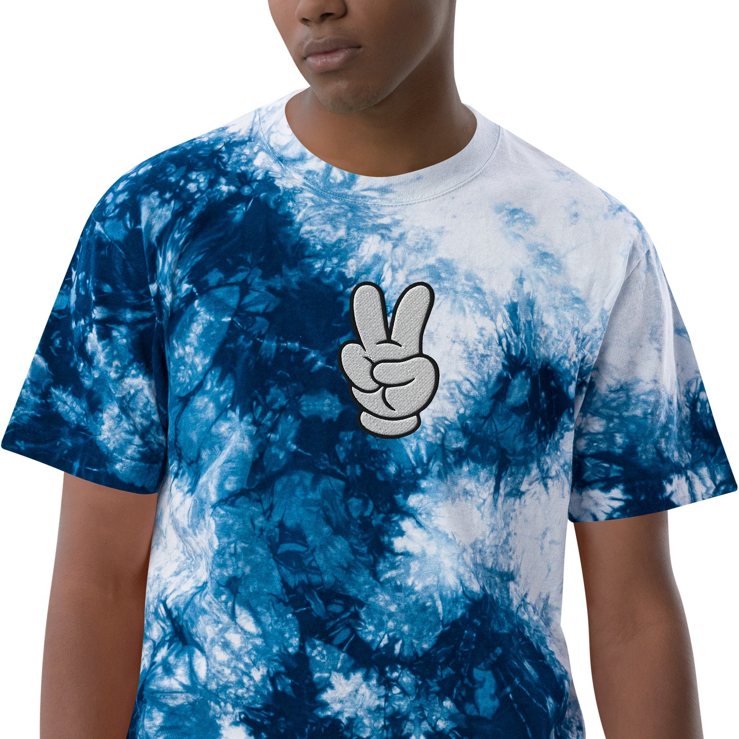 Peace Sign Oversized tie-dye t-shirt