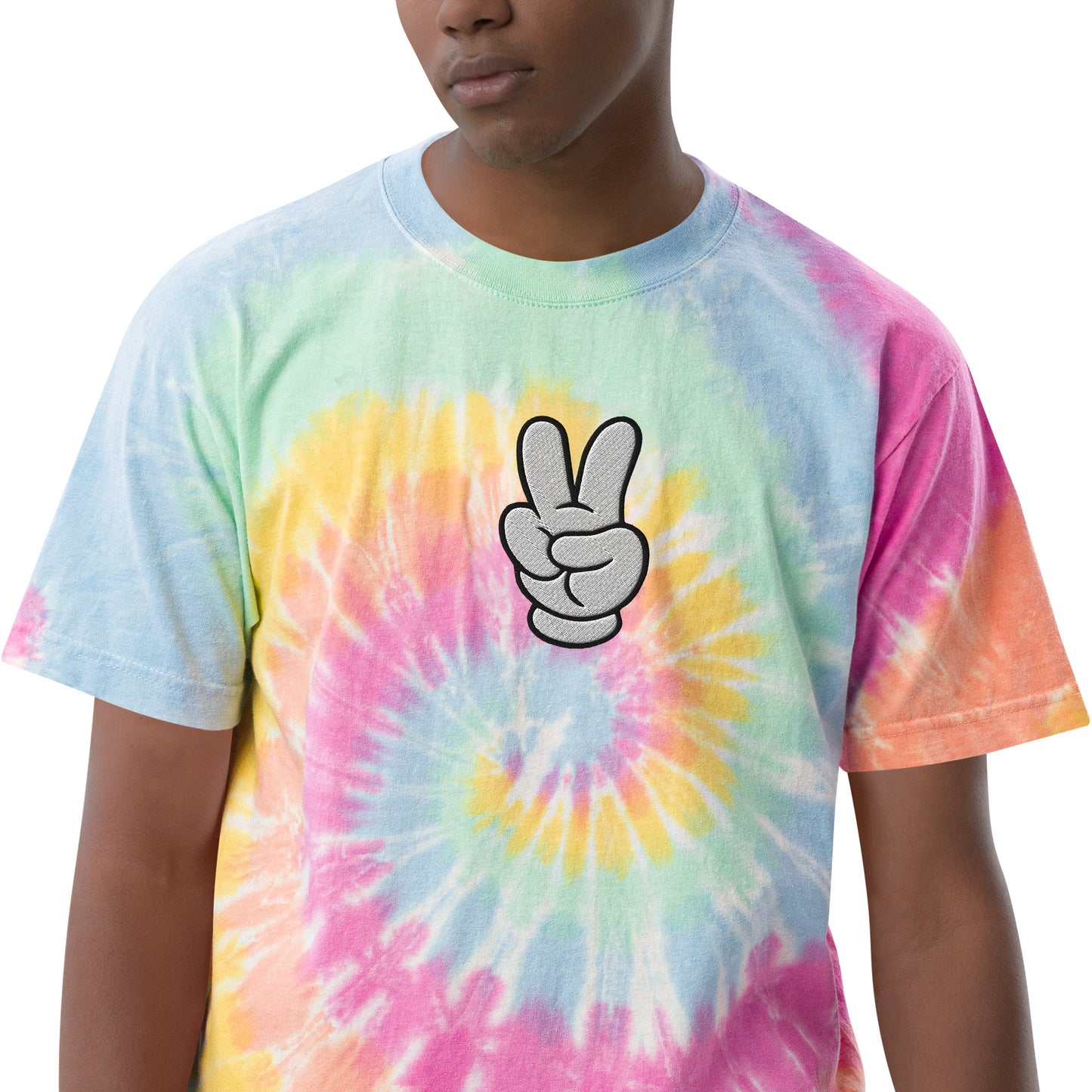 Peace Sign Oversized tie-dye t-shirt