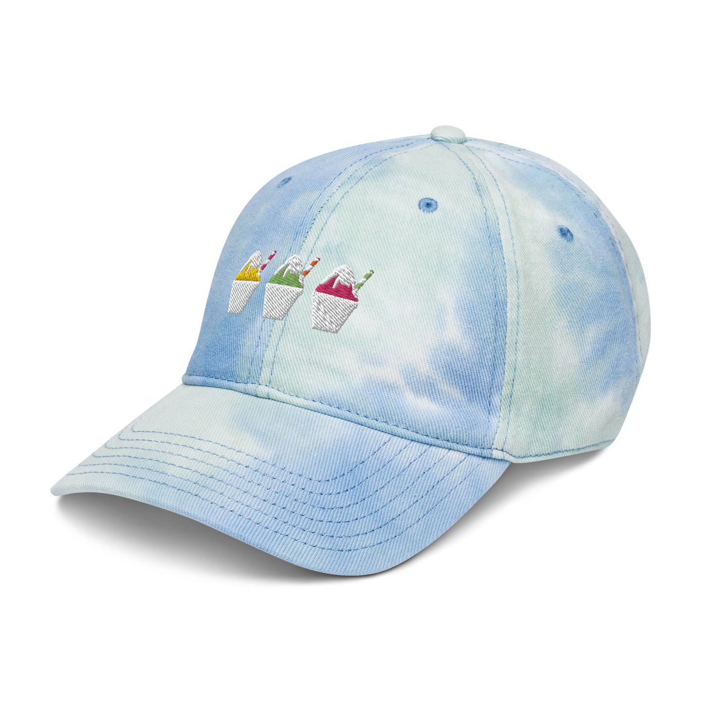 Summer Snowball Trio Cap - CraftNOLA Cap - Multi Color Tie Dye