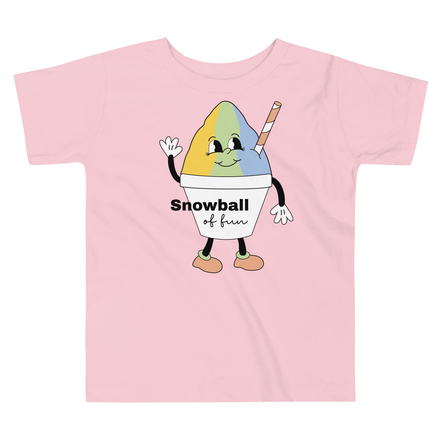 Multi-color Snowball Toddler Short Sleeve Tee