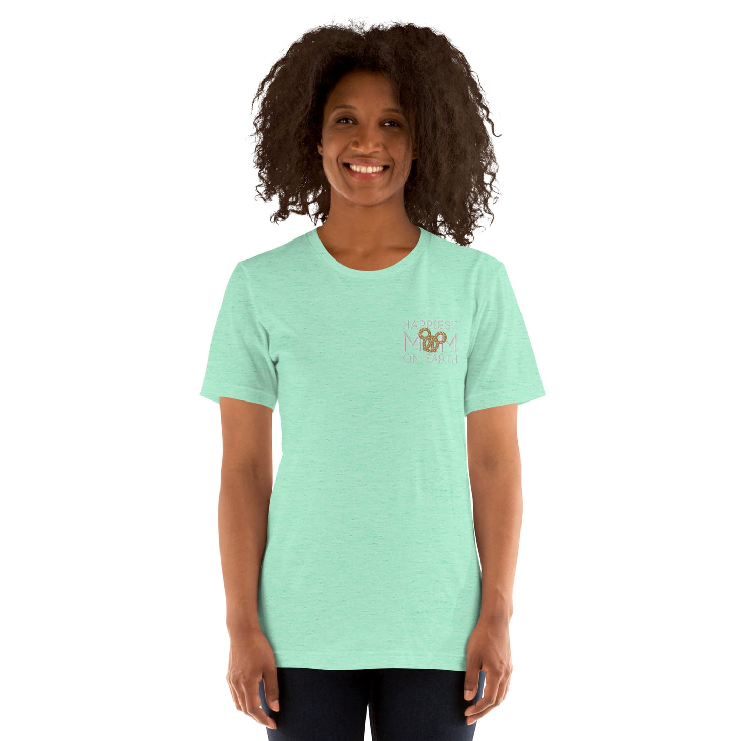 Happiest Mom on Earth Pretzel - Embroidered t-shirt - CraftNOLA