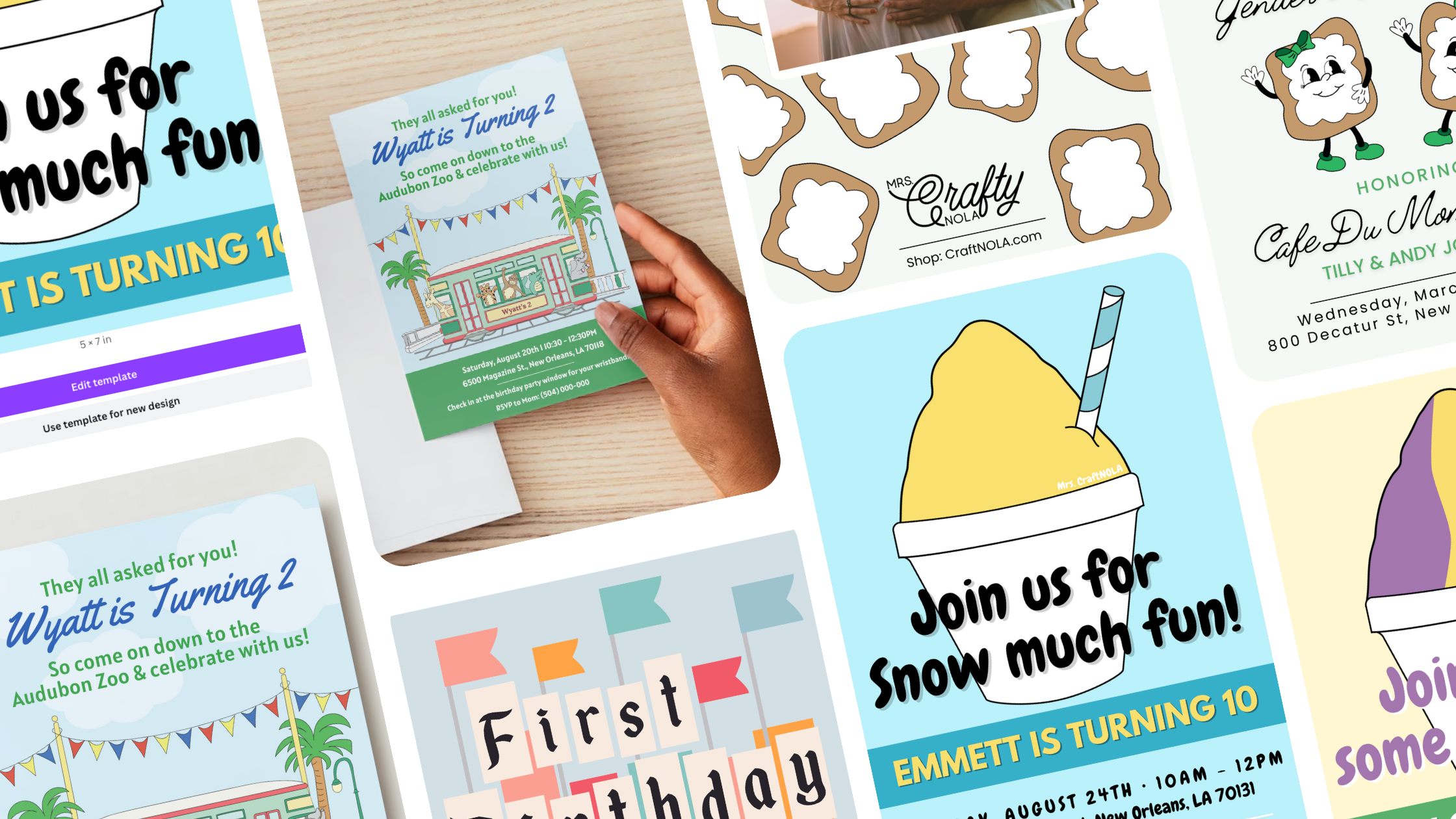 Best Practices for Editing a Pre-Designed Party Invitation from Craftnola.com on Canva.com