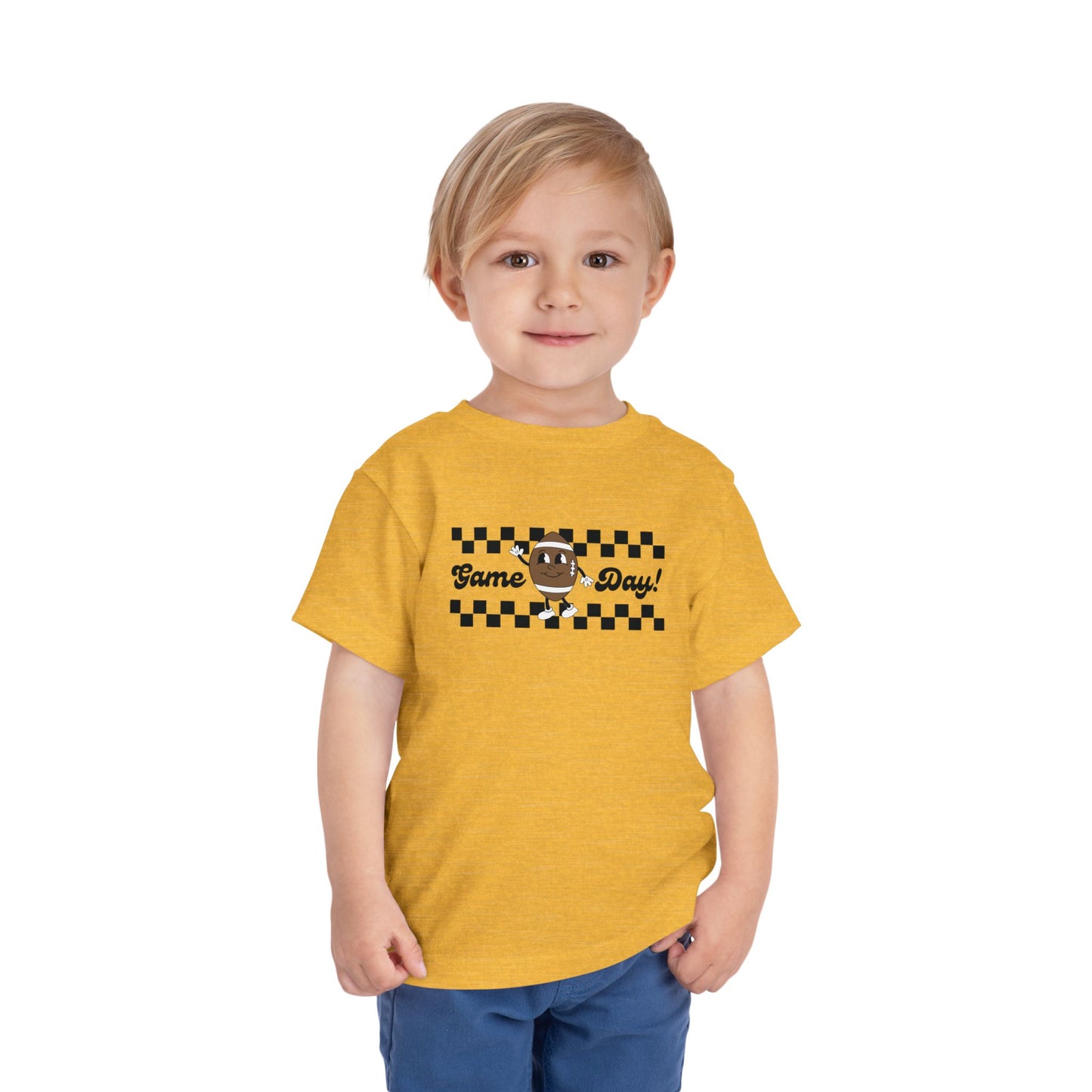 Game Day Retro Inspired Football Toddler Short Sleeve Tee