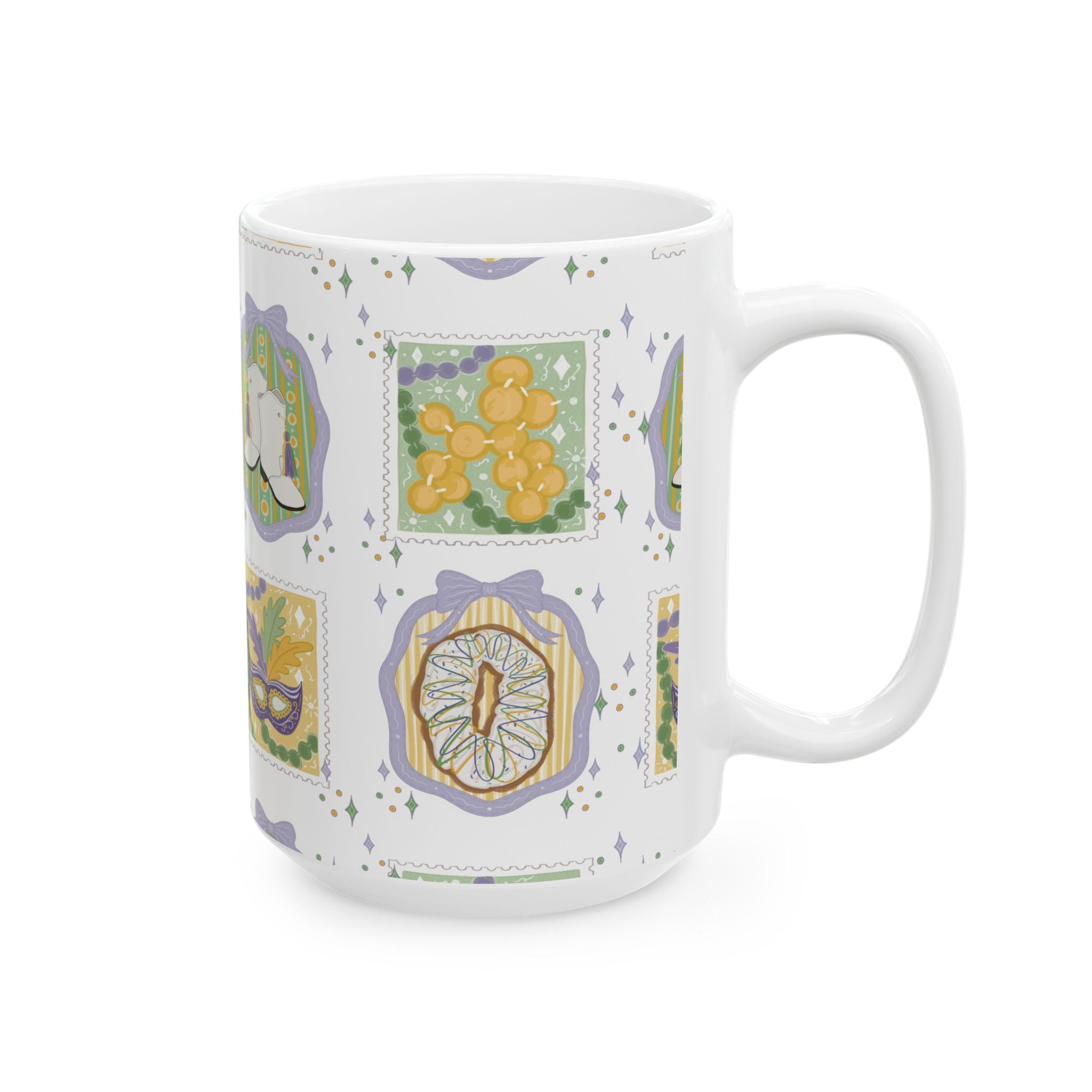 Mardi Gras Cutie Ceramic Mug, (11oz, 15oz)