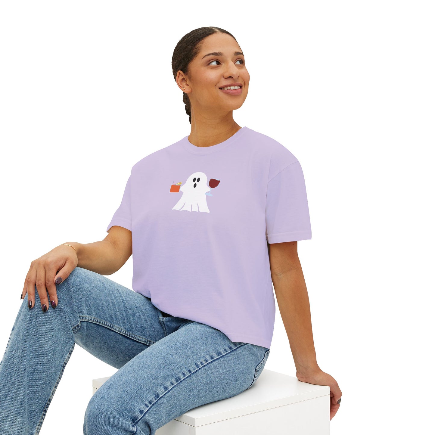 Full of Boos, Women's Boxy Tee, Drunken Ghosts, Funny Halloween