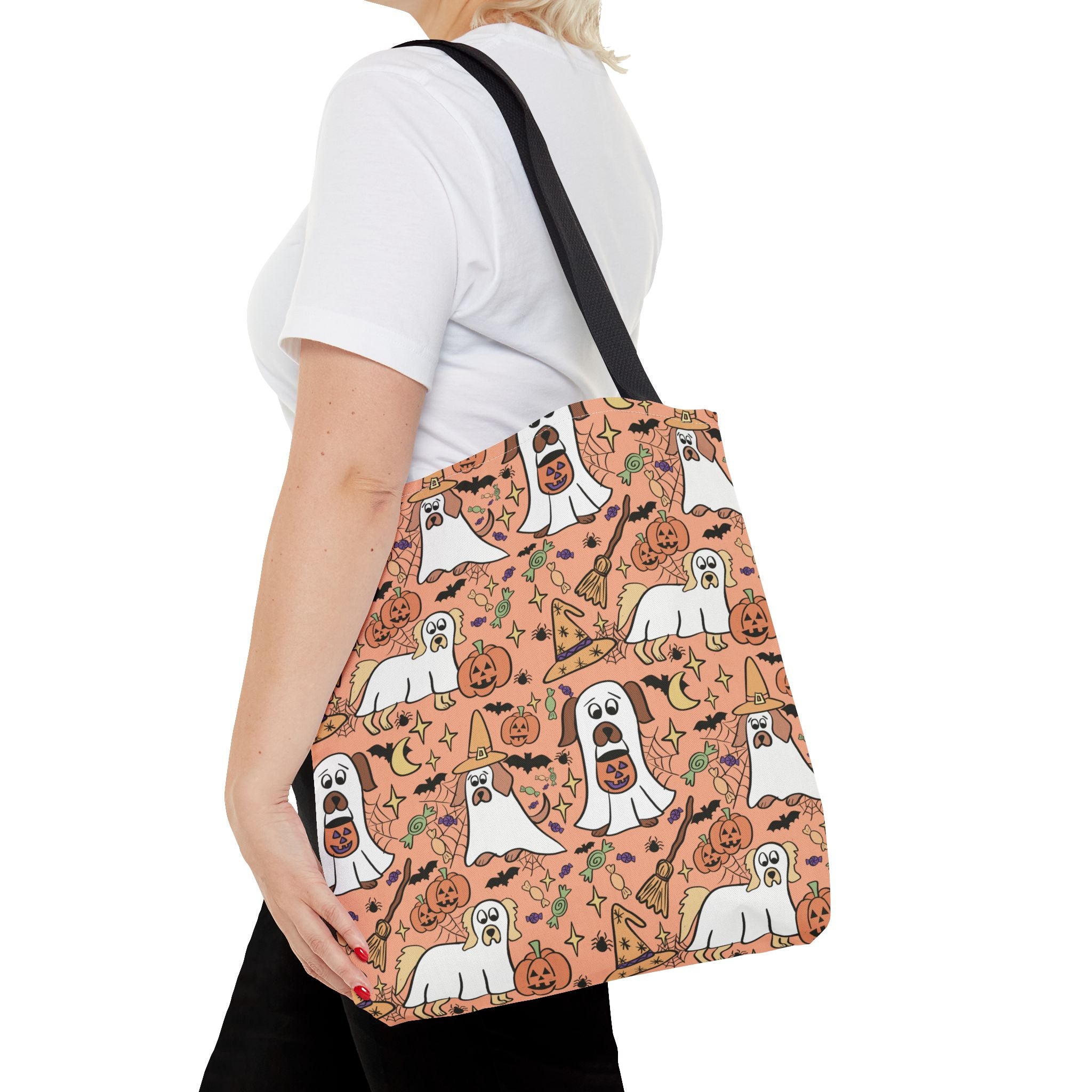 Halloween Dog Lover Tote Bag, Spooky Season Bag, Cute Canine Tote, Gifts for Dog Owners, Halloween Theme Bag