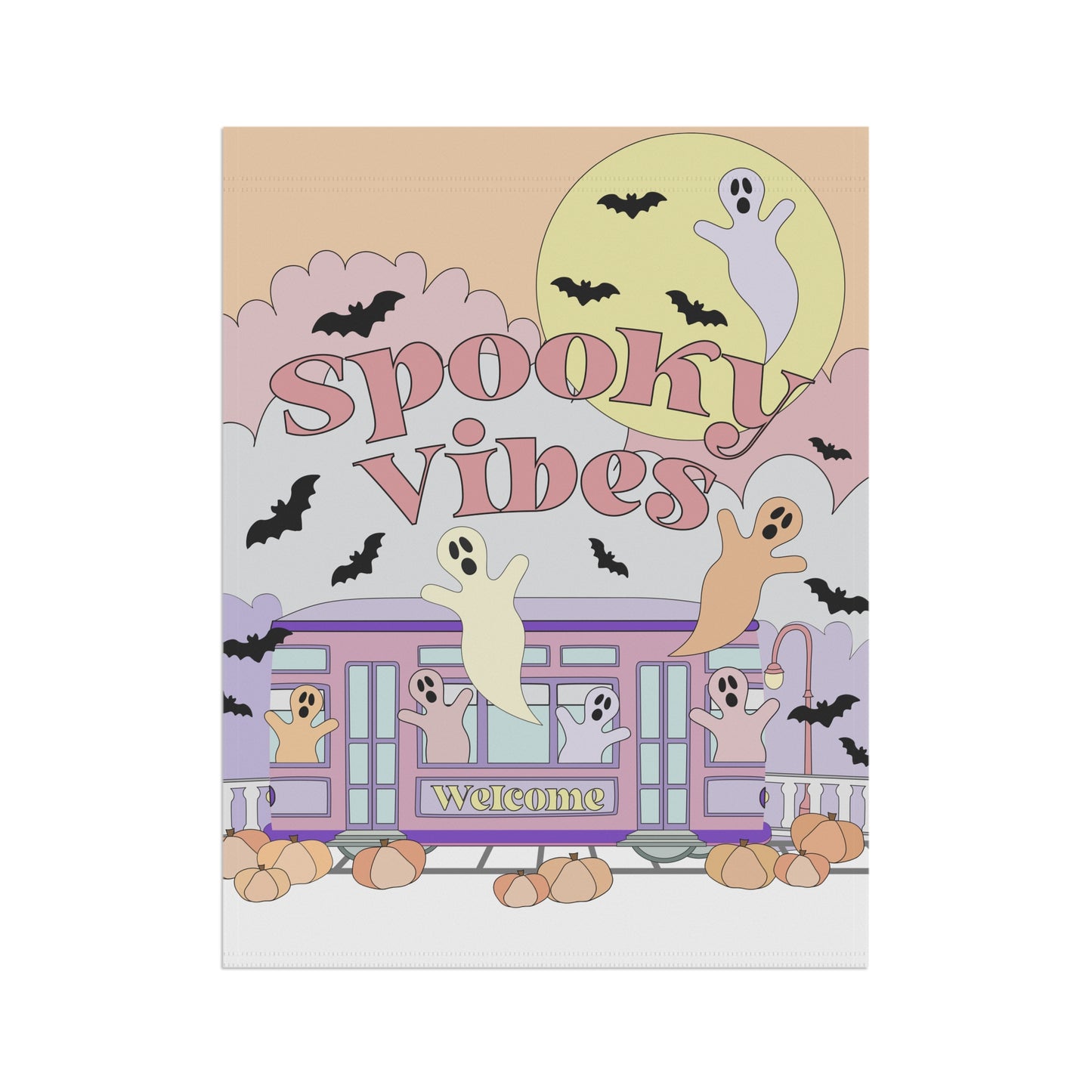 Pastel Spooky Vibes Garden & House Banner New Orleans Inspired