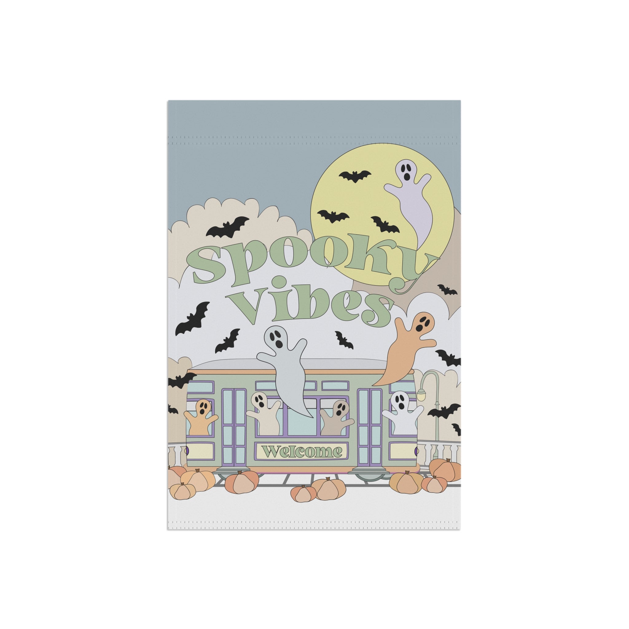 Pastel Blue New Orleans Halloween – Garden & House Banner