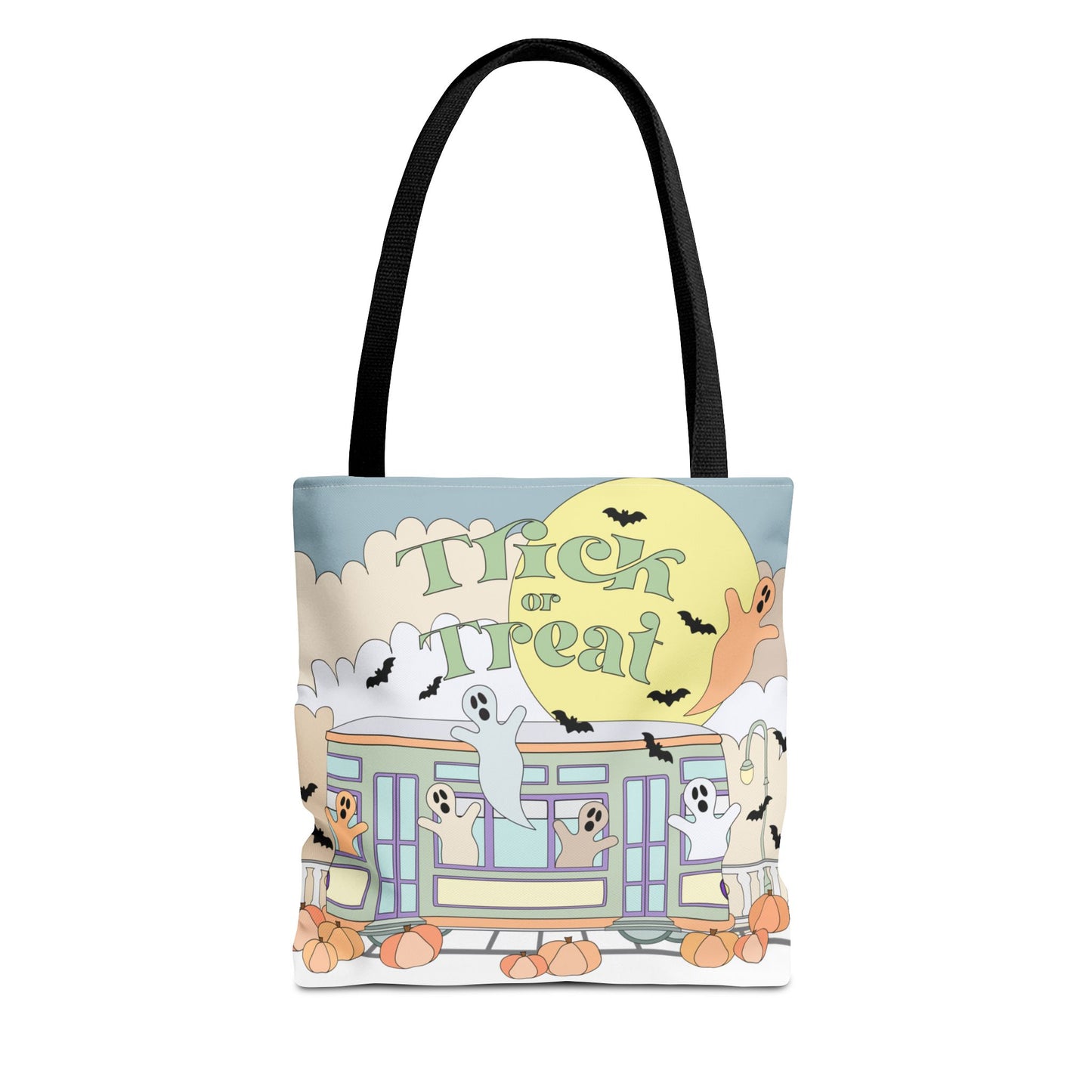 Pastel Blues New Orleans Trick-or-treat Halloween Tote Bag NOLA Kid