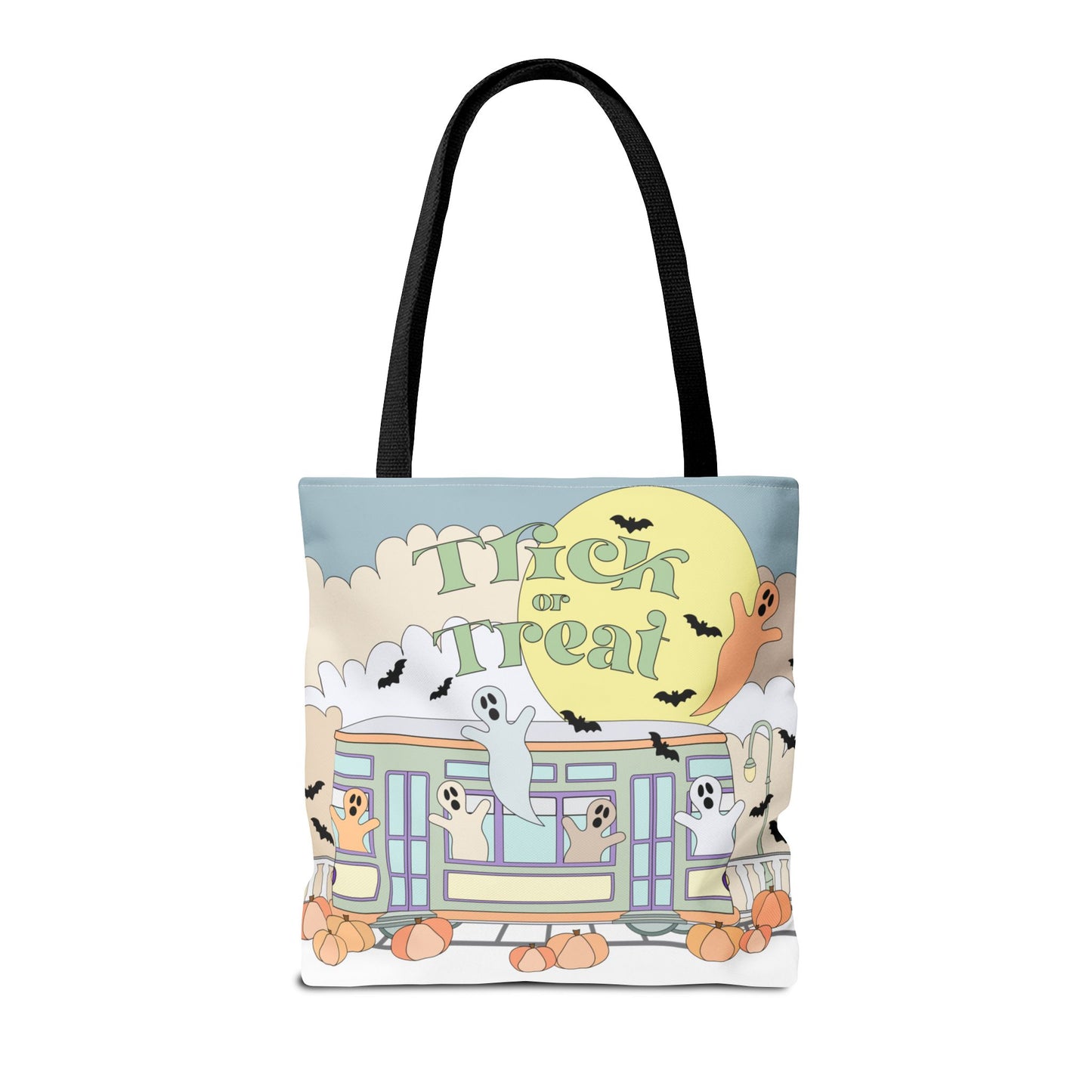 Pastel Blues New Orleans Trick-or-treat Halloween Tote Bag NOLA Kid