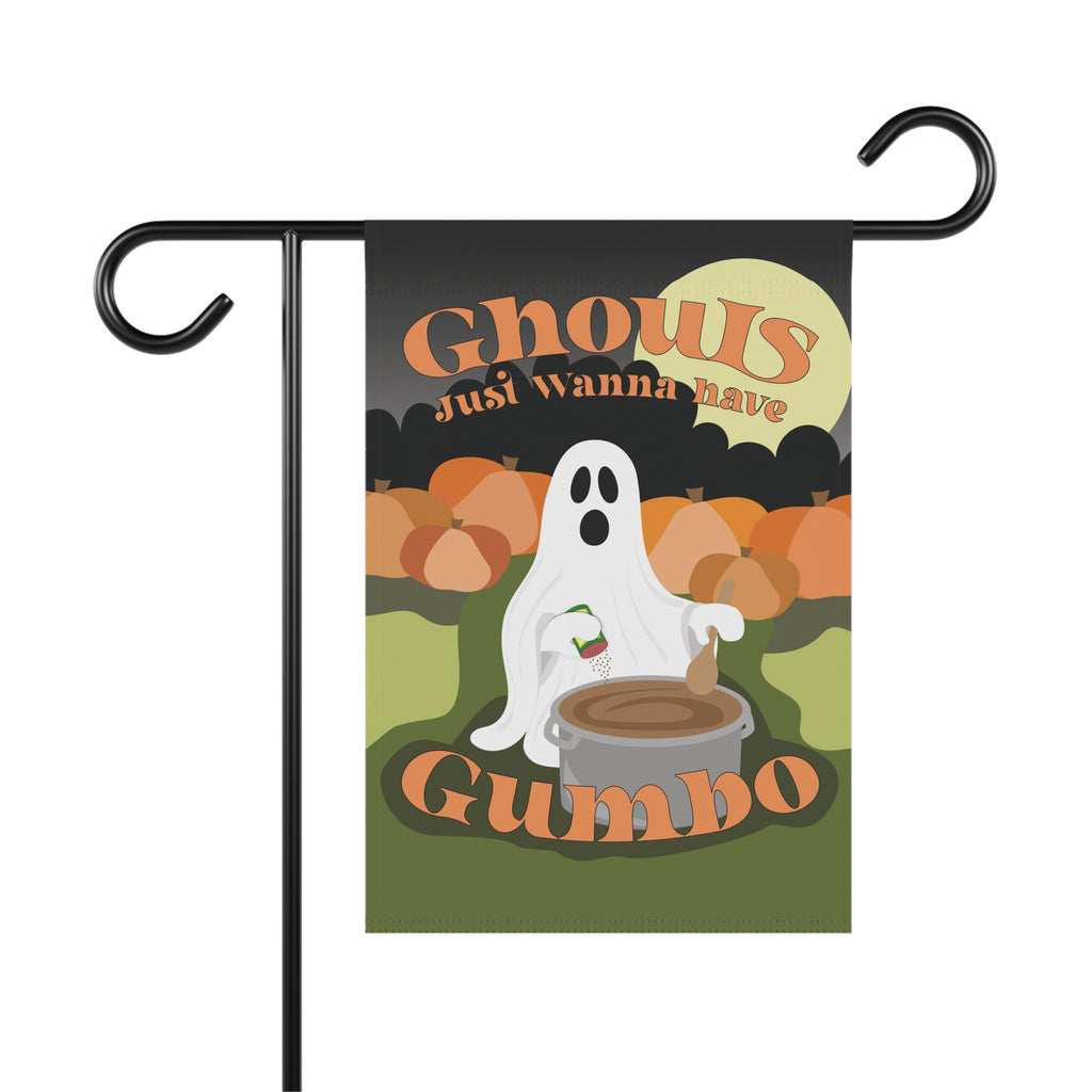 Ghouls Just Wanna Have Gumbo – Garden & House Banner (New Orleans Halloween)