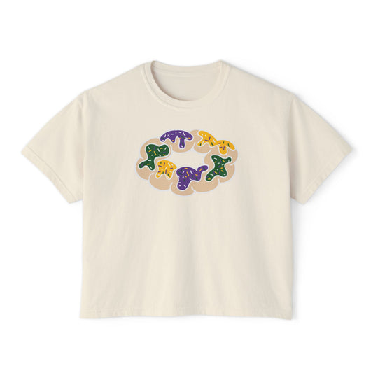 King Cake Women's Boxy Tee Mardi Gras Shirt