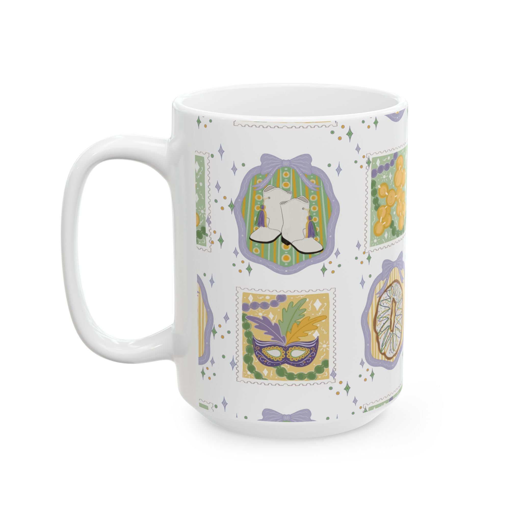 Mardi Gras Cutie Ceramic Mug, (11oz, 15oz)