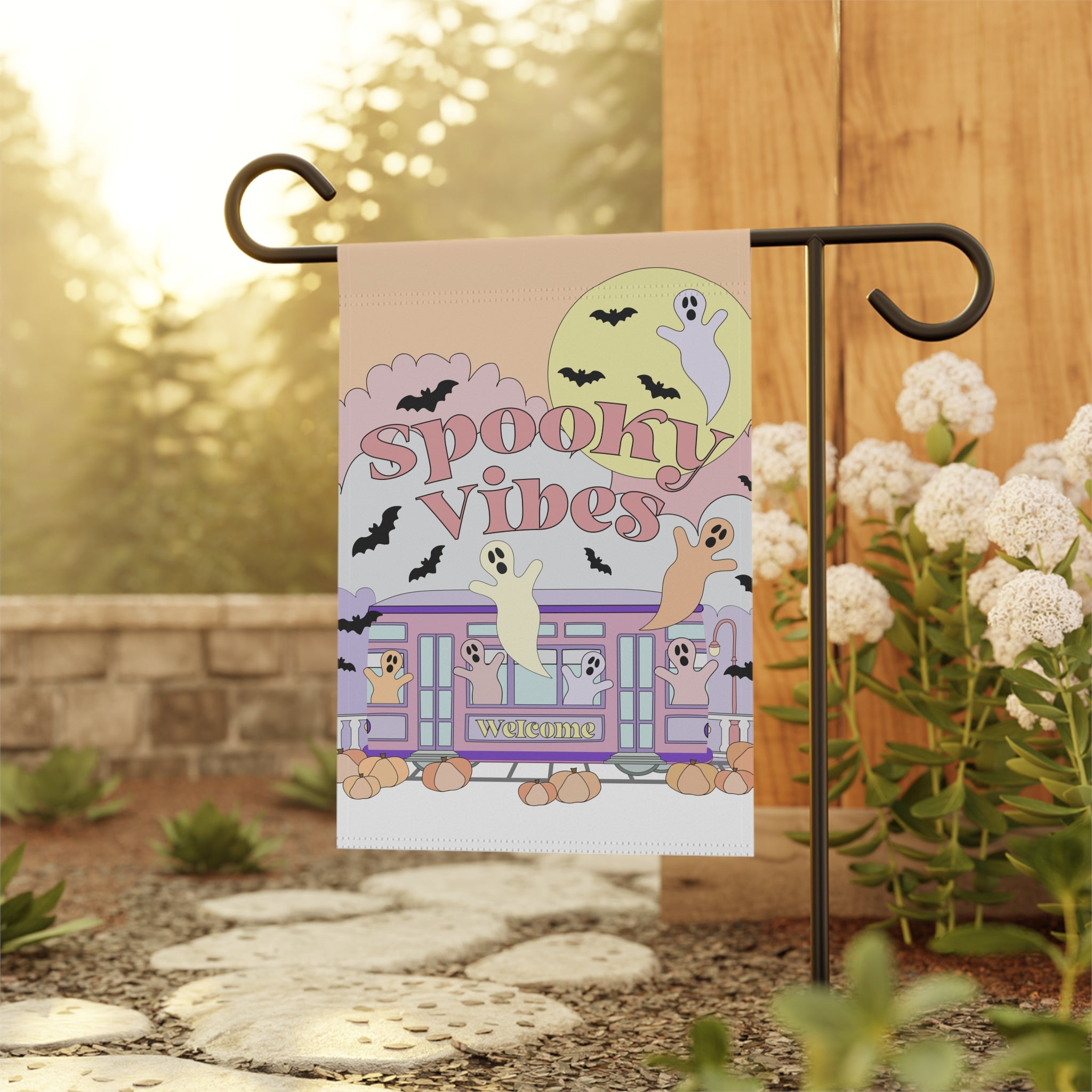 Pastel Pink New Orleans Halloween – Garden & House Banner