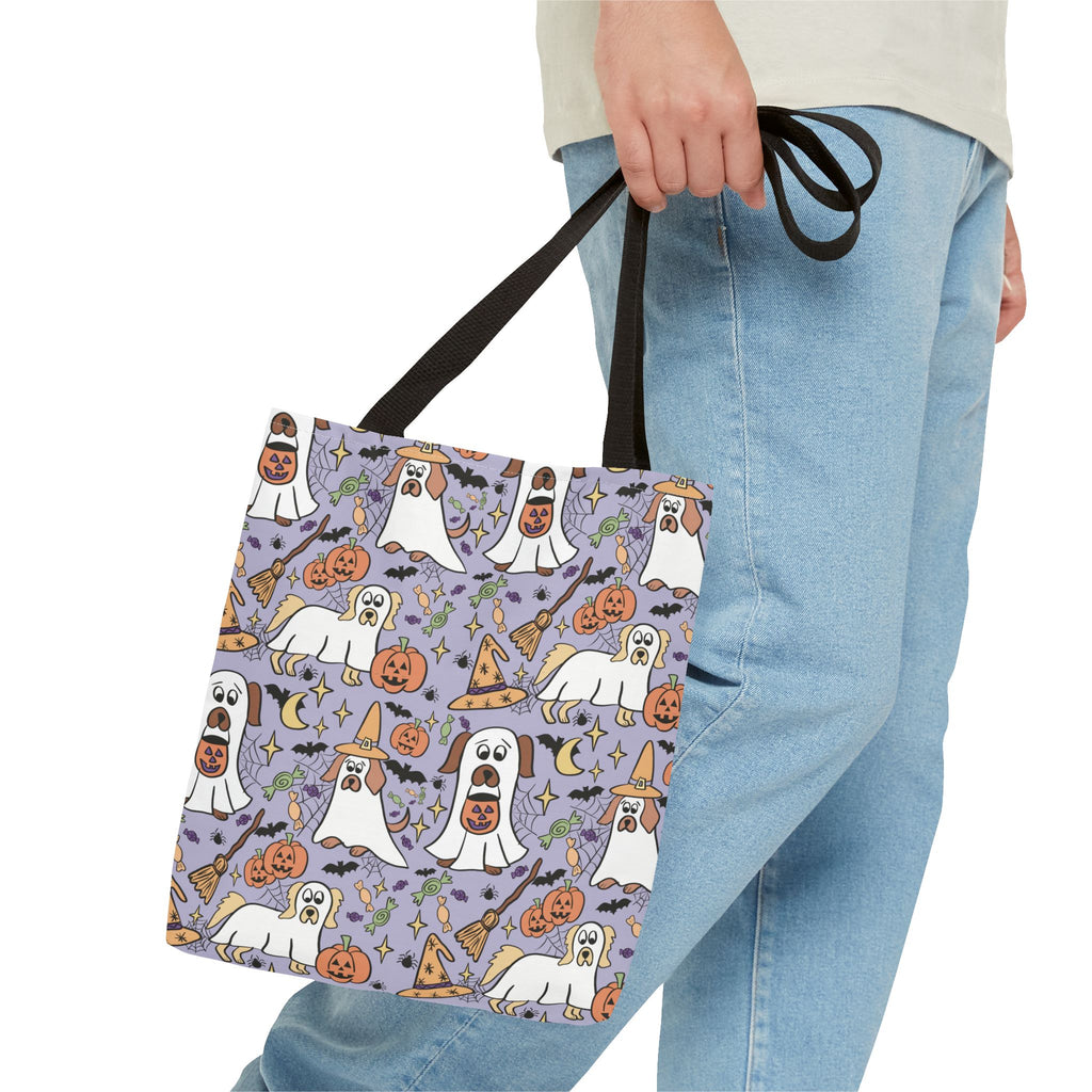 Spooky Ghosts Tote Bag - Halloween Decor, Trick or Treat, Eco-Friendly Shopping, Witchy Vibes, Fun & Festive Gift