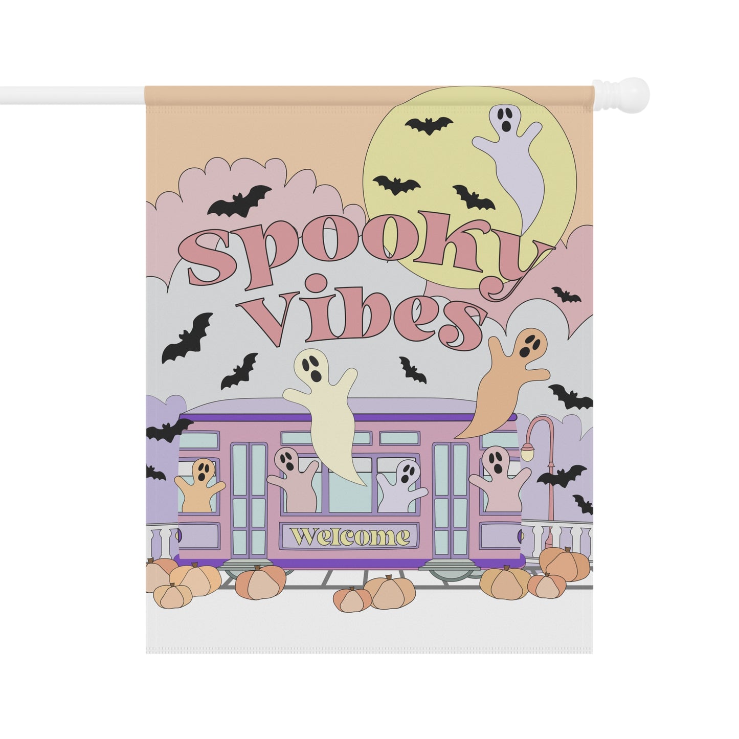 Pastel Spooky Vibes Garden & House Banner New Orleans Inspired