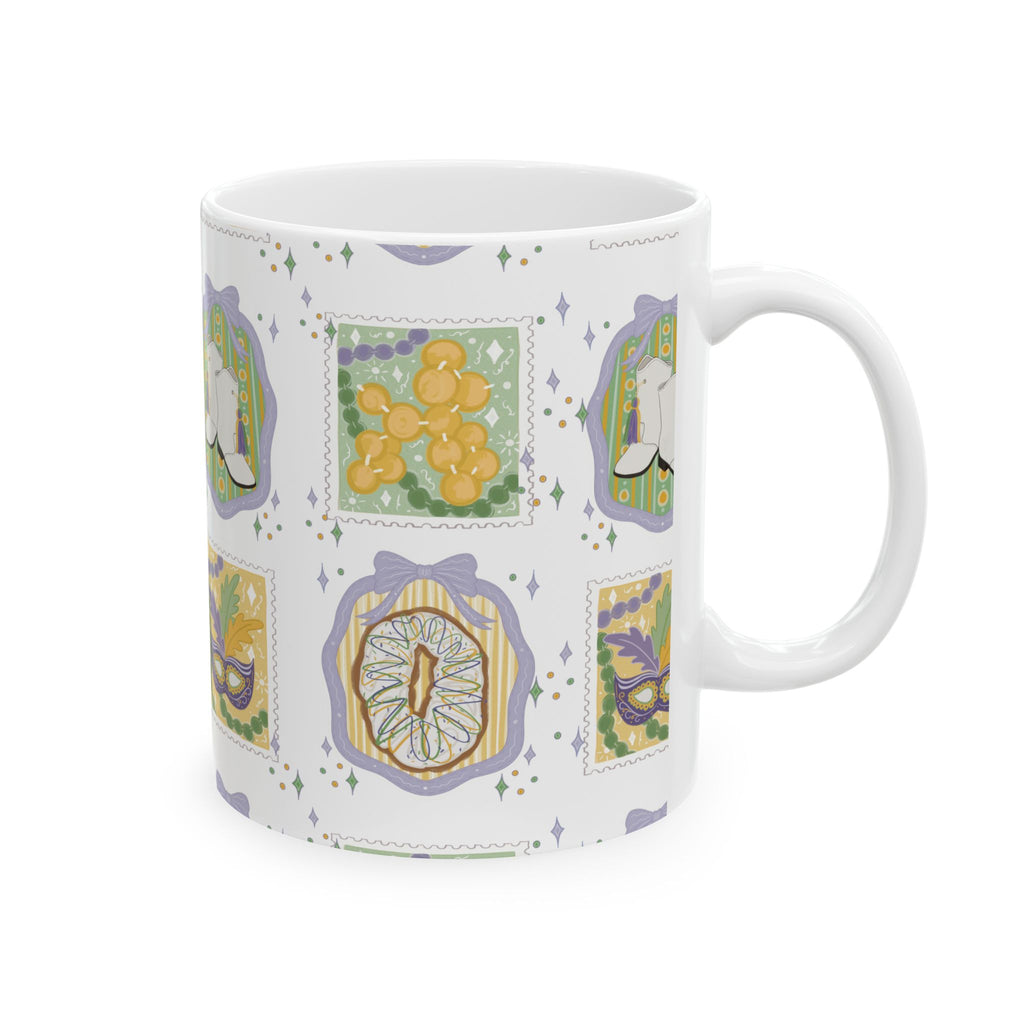 Mardi Gras Cutie Ceramic Mug, (11oz, 15oz)